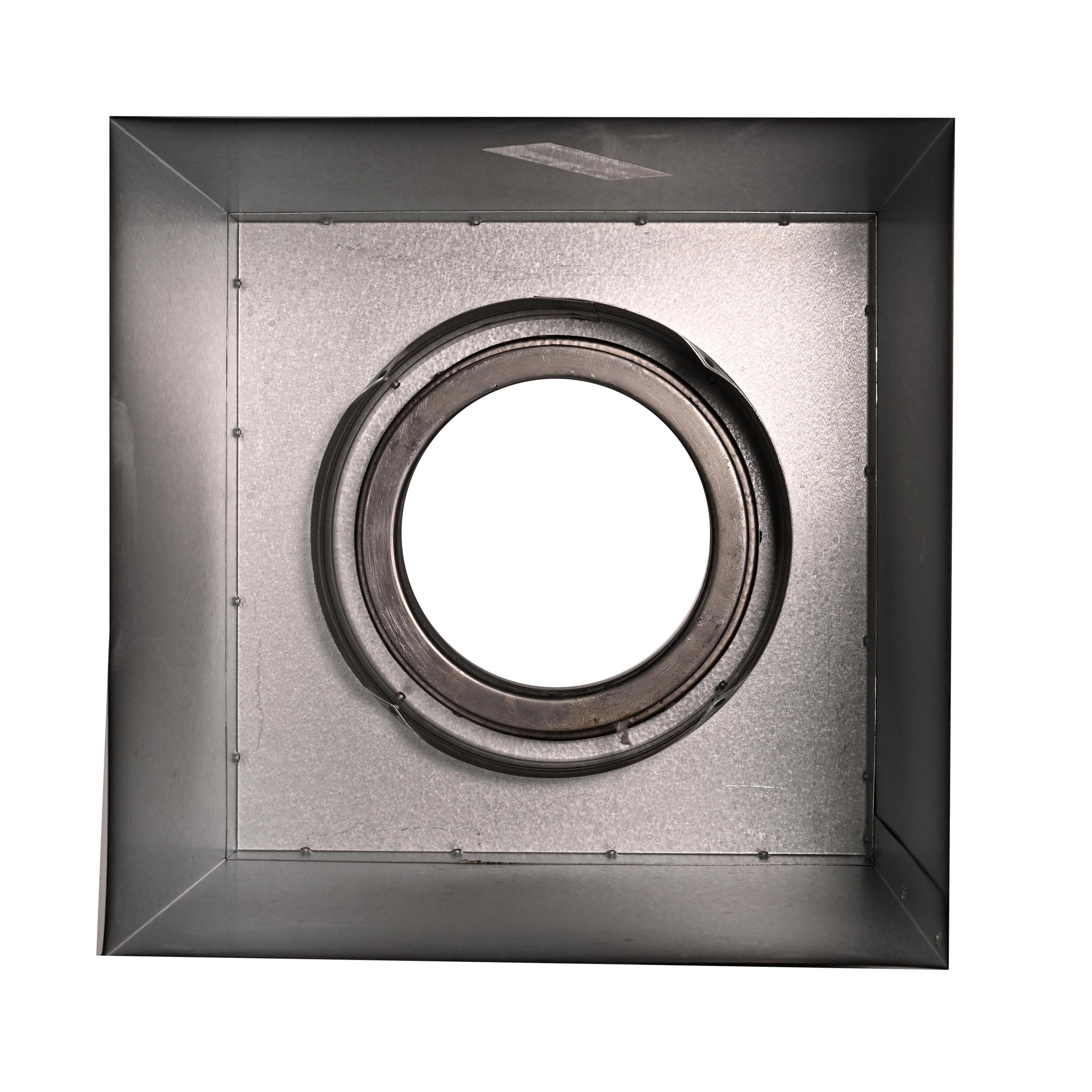 DuraVent 6-Inch Black Square Ceiling Support Box for Wood Stove & Fireplace Venting - Ideal for Home Heating & Chimney Installation