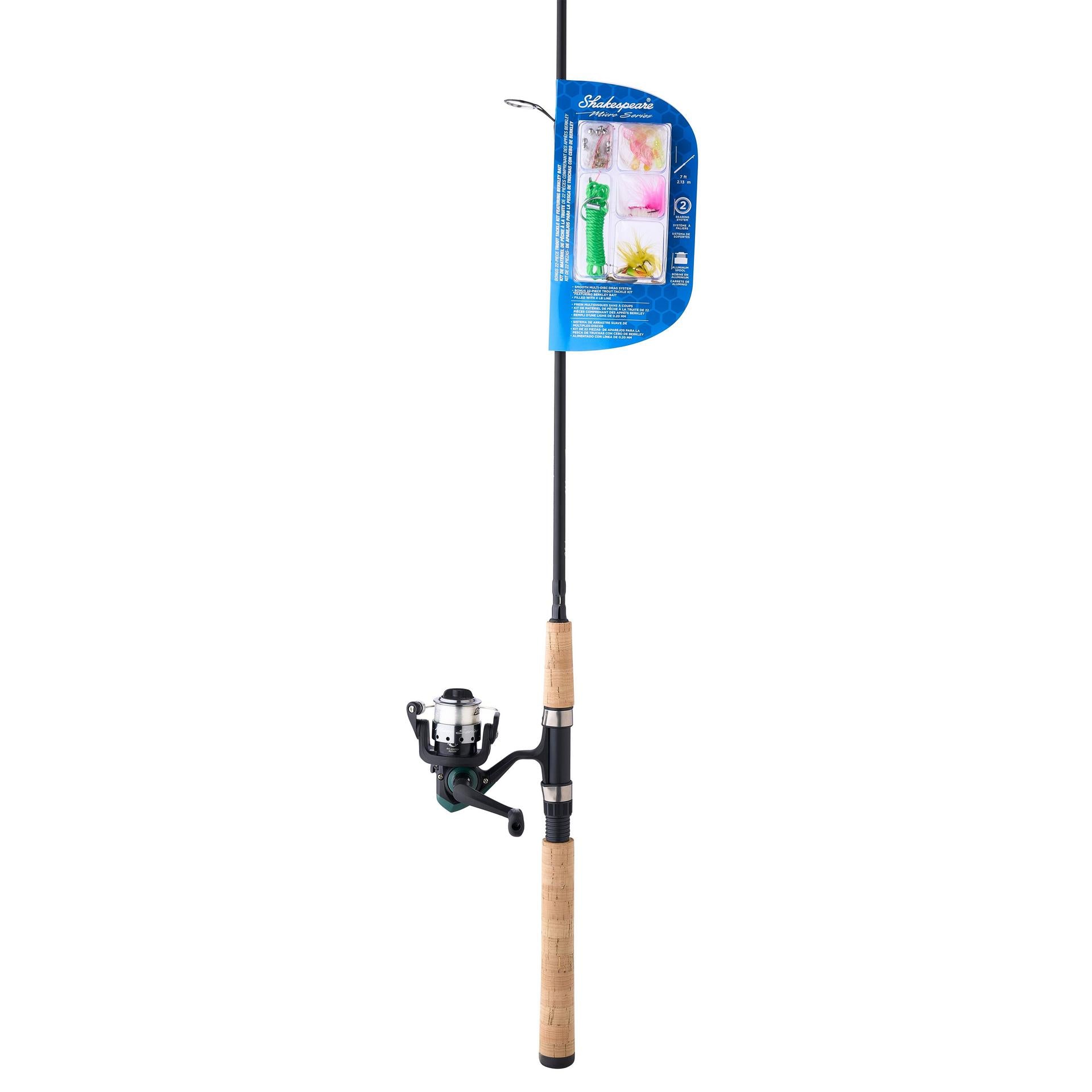 Micro Spinning Combo Kit - Lightweight Fishing Rod and Reel Set for Freshwater & Saltwater Anglers - Perfect for Bass, Trout, and Walleye Fishing in Lakes, Rivers, and Ponds