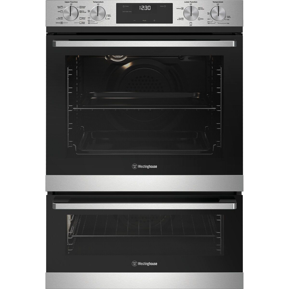 Westinghouse 60cm Stainless Steel Double Oven with Multi-Function - WVE6525SD | Perfect for Baking, Roasting & Family Cooking