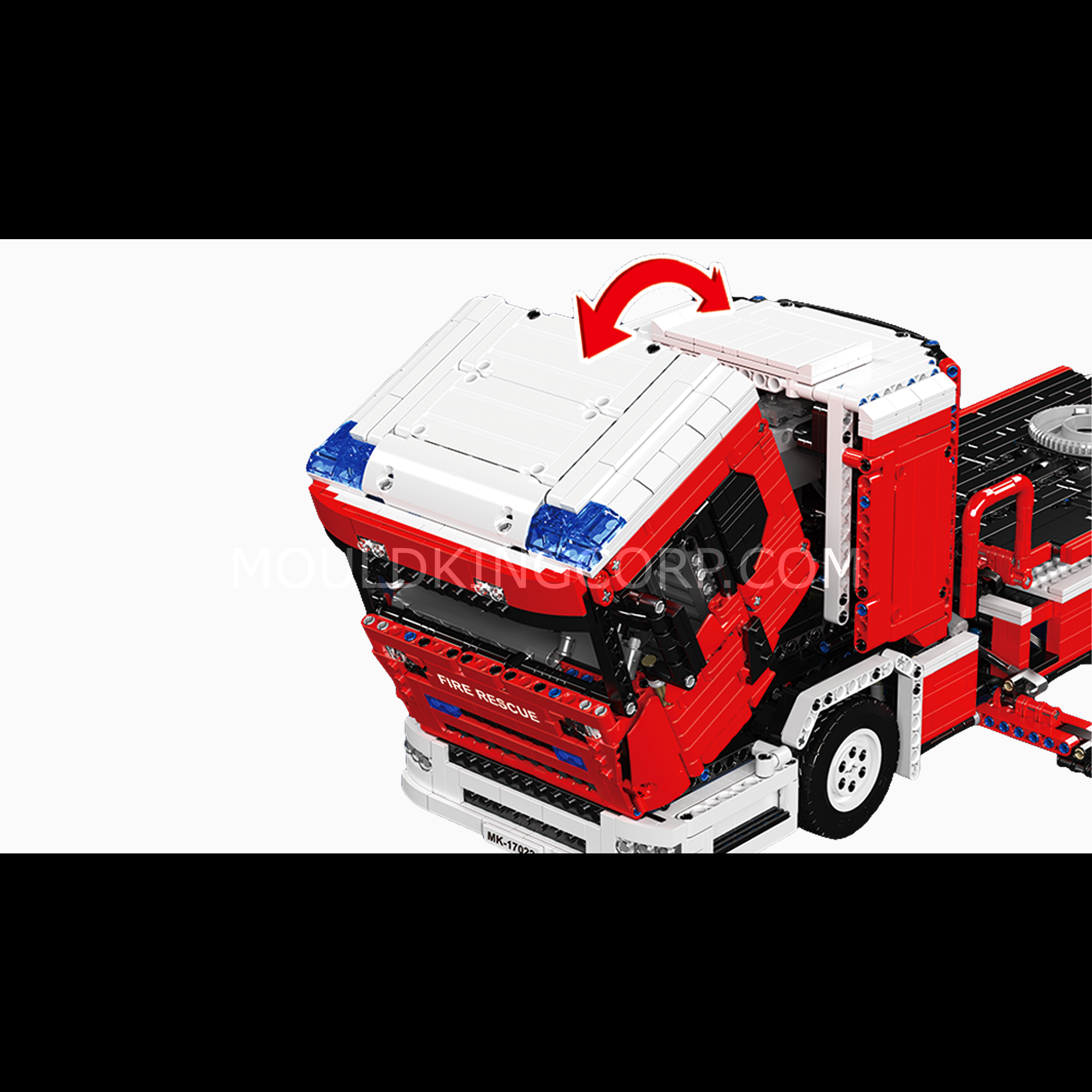 Mould King 17022 Remote Control Fire Truck Building Blocks Set - 4,886 Pieces STEM Toy for Kids & Adults | Perfect for Creative Play, Gift Giving & Collectors