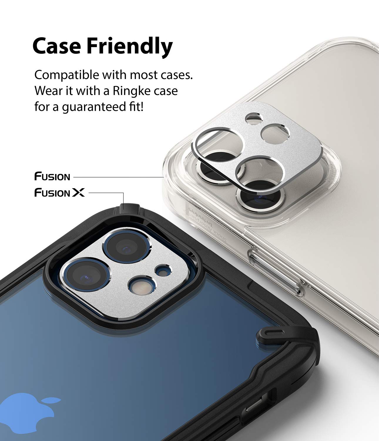 Ringke iPhone 12 Camera Lens Protector - Silver | HD Clear Protection | Scratch-Resistant Cover | Perfect for Outdoor Photography & Travel