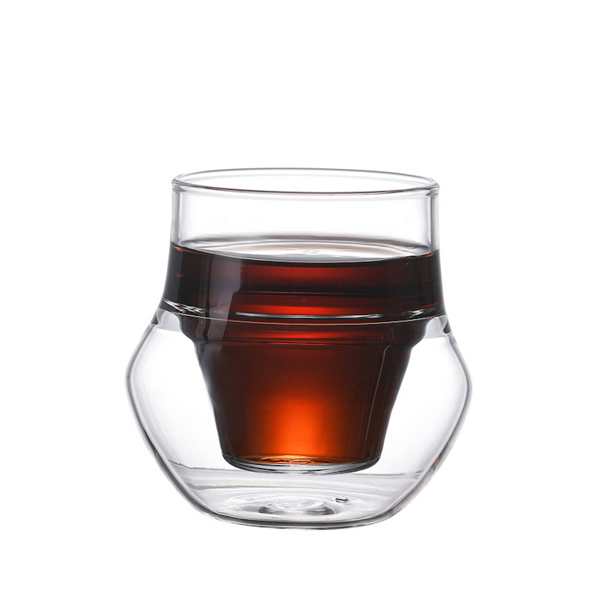 I.XXI Art of Coffee Pear Bottom Glass, 120ml - Clear Borosilicate Espresso Tasting Cup for Coffee Enthusiasts | Perfect for Latte Art, Pour Over & Coffee Tasting at Home or Cafe