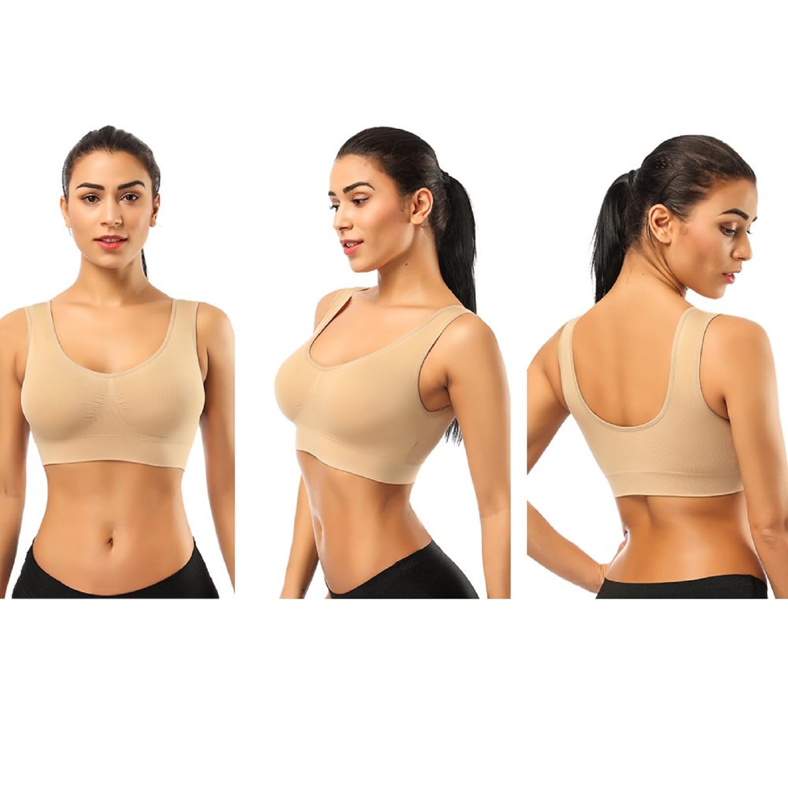 BESTENA Comfort Bra for Women - Seamless Wireless Sleep Bra with Removable Pads, Yoga & Sports Bra - Perfect for Sleeping, Lounge, Workout and Everyday Wear