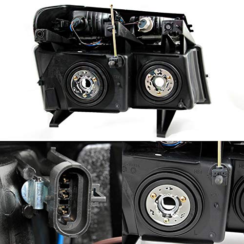 AKKON Replacement Headlights & Tail Lights Combo for Chevy Colorado/Canyon - Red & Clear LED Head Lamps & Tail Light Set for Off-Road, Night Driving & Car Customization