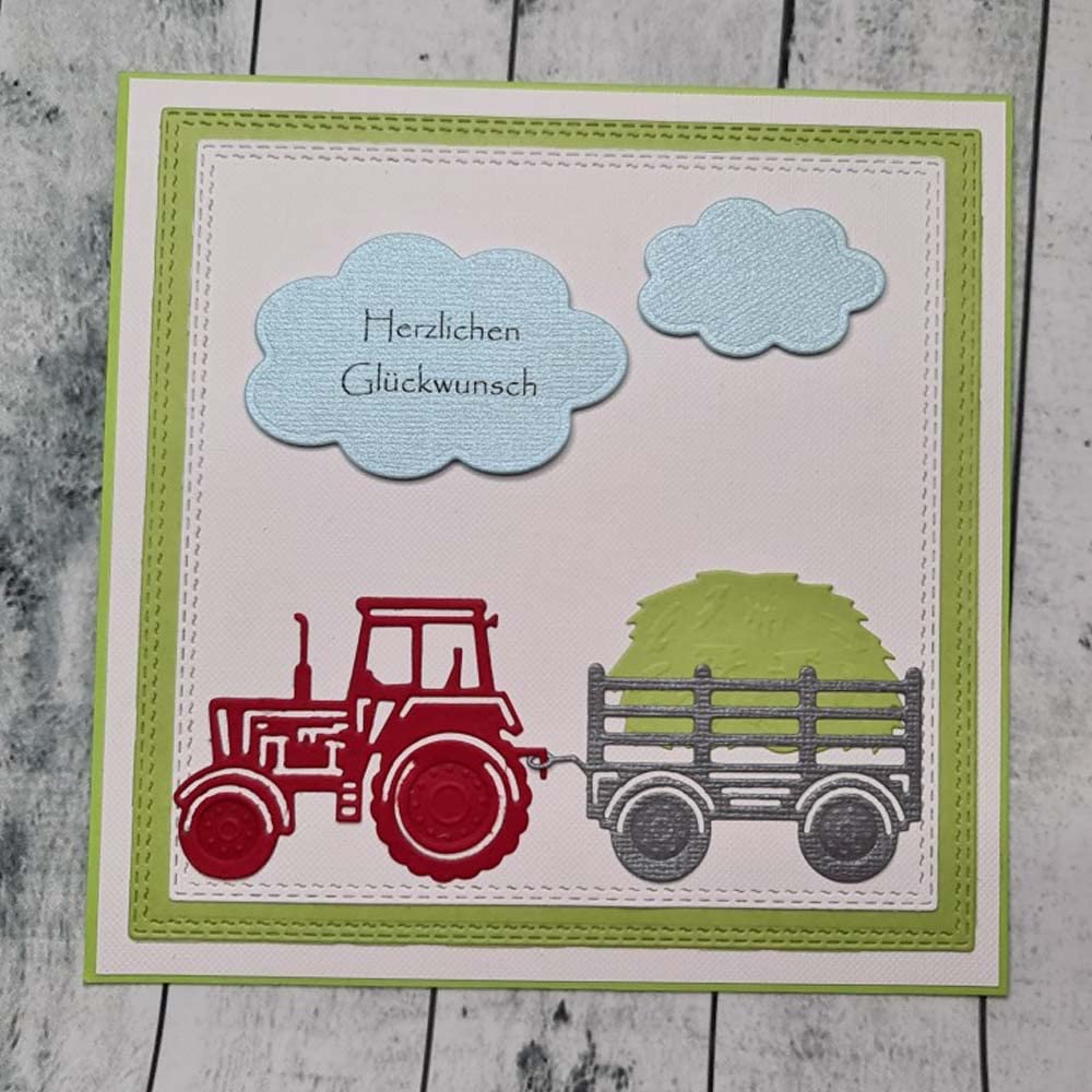 Metal Cutting Dies for Card Making - Truck & Tractor Die Cuts, DIY Scrapbooking, Photo Album Decoration, Embossing Stencils | Perfect for Handmade Greeting Cards, Craft Projects & Memory Books (AH-Dies-tractor)