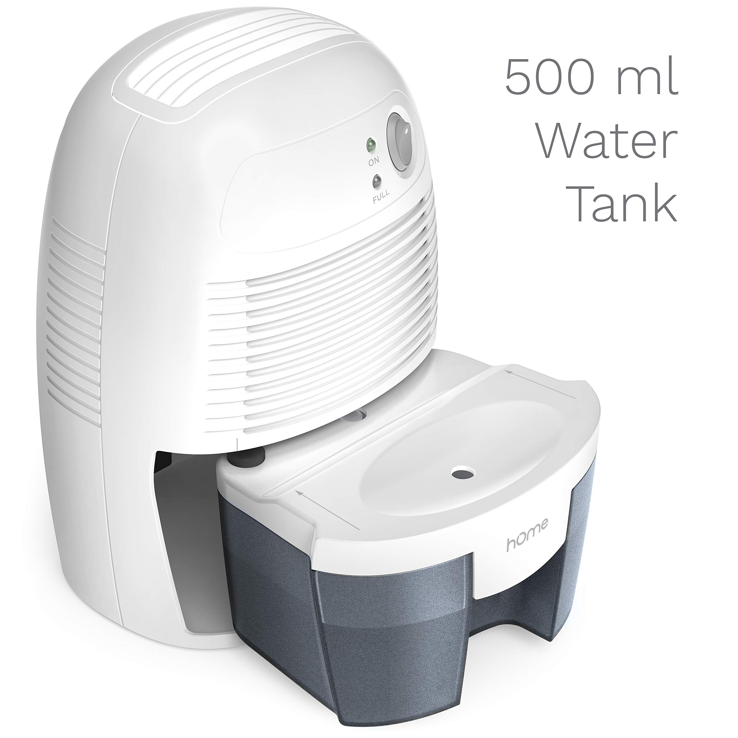 hOmeLabs Compact Portable Dehumidifier for Small Spaces - Auto Shut Off, Quiet Operation - Perfect for Bedrooms, Bathrooms, Closets & RVs