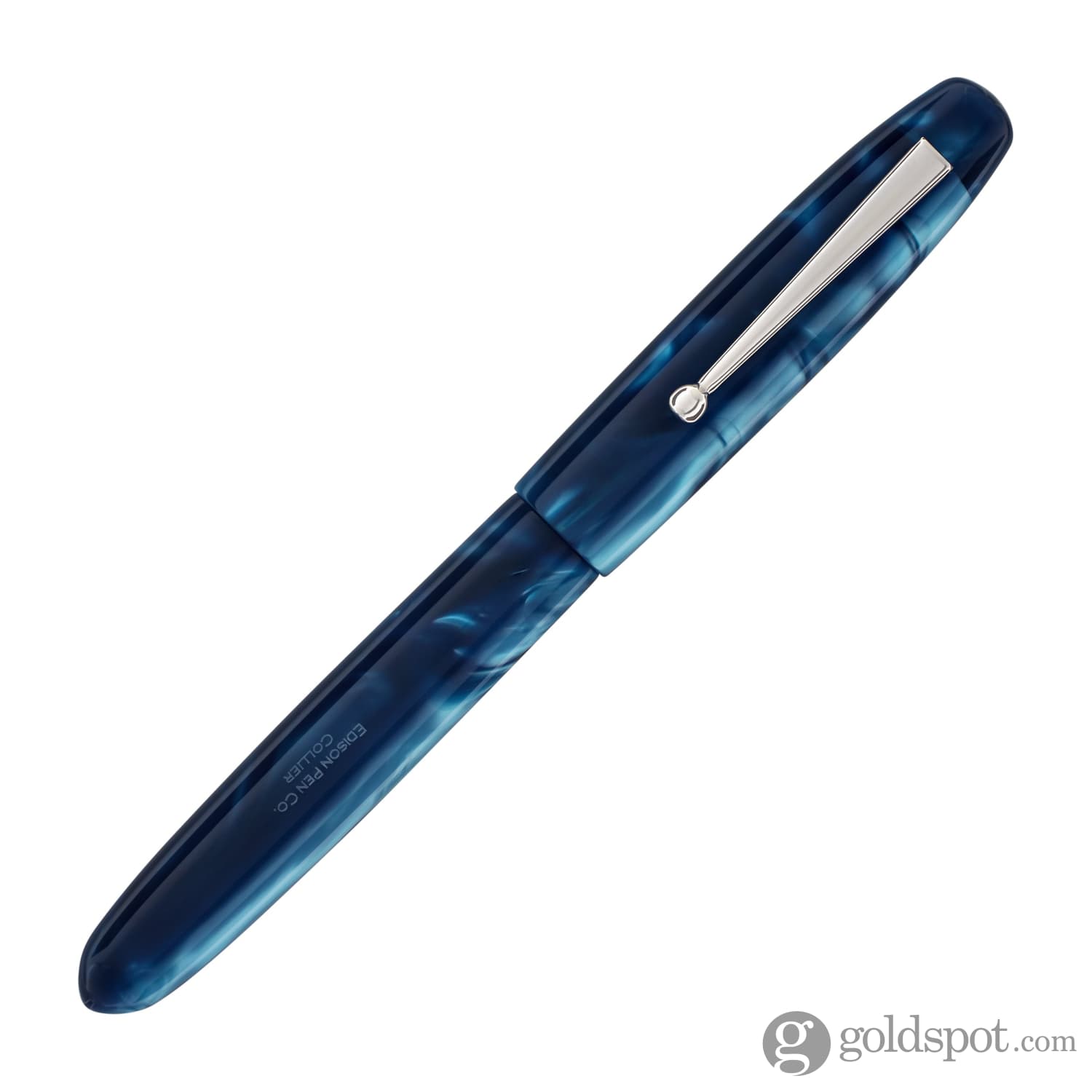 Premium Edison Collier Fountain Pen - Azure Skies Blue Ink Calligraphy Pen for Writing, Journaling & Gifting - Smooth Nib Luxury Pen for Professionals & Students