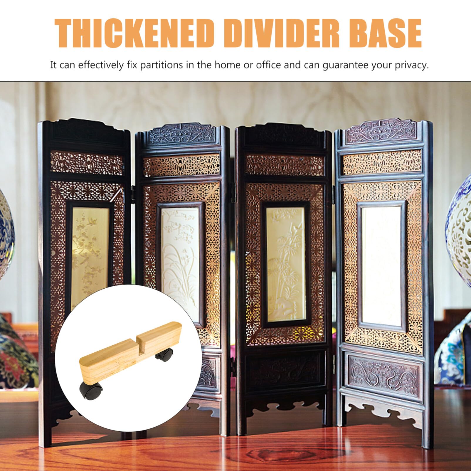 Cabilock Room Divider Stand Screen Panel Feet - Heavy Duty Partition Base Support Legs for Office & Home Use | Perfect for Workspace Privacy & Room Dividers