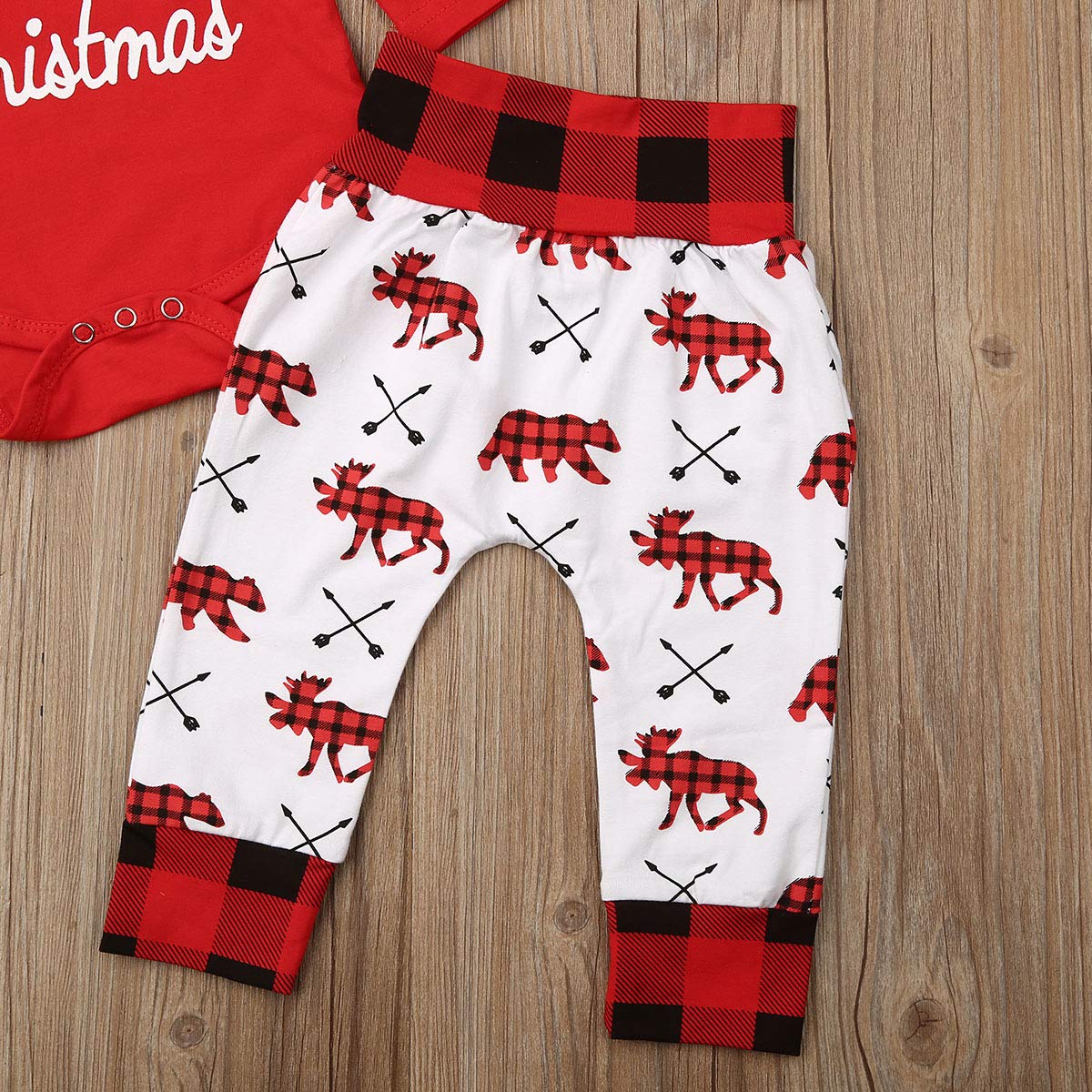 Adorable 3-Piece Christmas Outfit Set for Newborn Baby Girls & Boys - Long Sleeve Romper, Pants & Hat | Perfect for Holiday Photos, Family Gatherings & First Christmas Celebrations