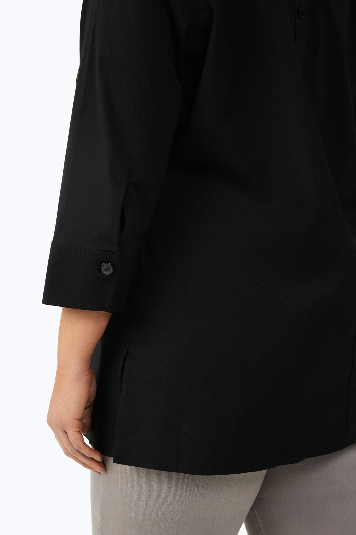 Pamela Plus No Iron Stretch 3/4 Sleeve Tunic Top for Women - Wrinkle-Free Comfort Fit Blouse for Work, Travel & Casual Wear