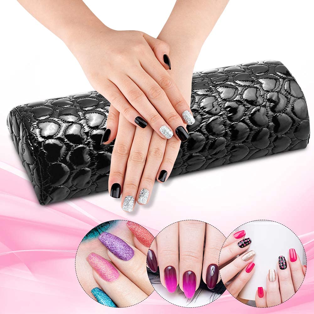 PU Leather Nail Hand Rest Cushion - Professional Manicure Pillow for Nail Art & Salon Use