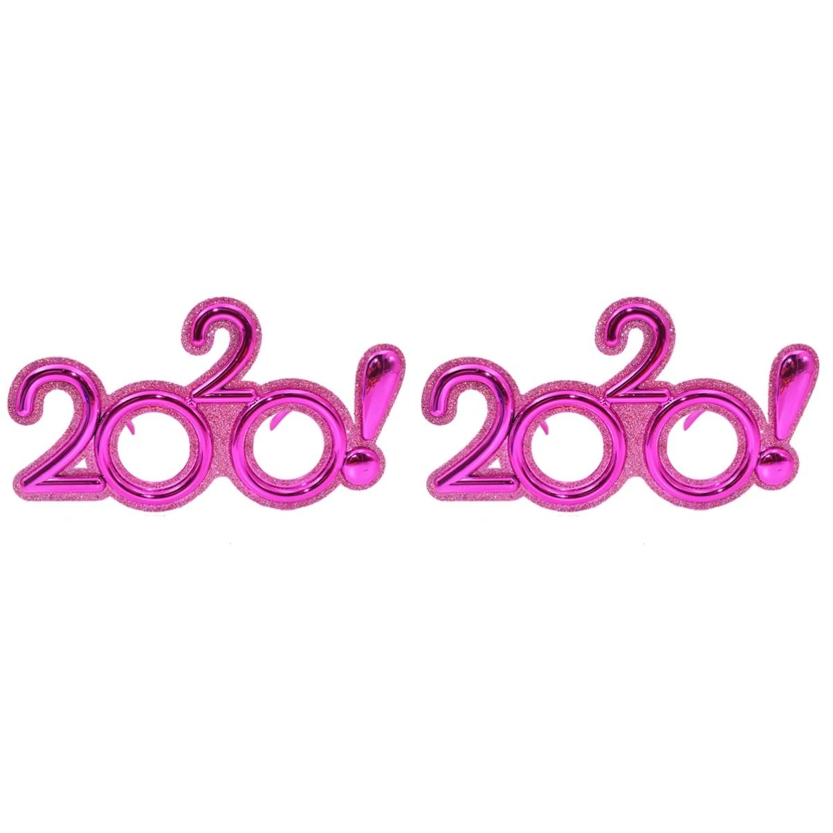Bestoyard 2 PCS 2020 Glitter Glasses - New Year Party Eyewear, Novelty Sunglasses for NYE Celebrations, Festive Costume Accessories - Perfect for New Year's Eve Parties, Countdown Events & Themed Celebrations