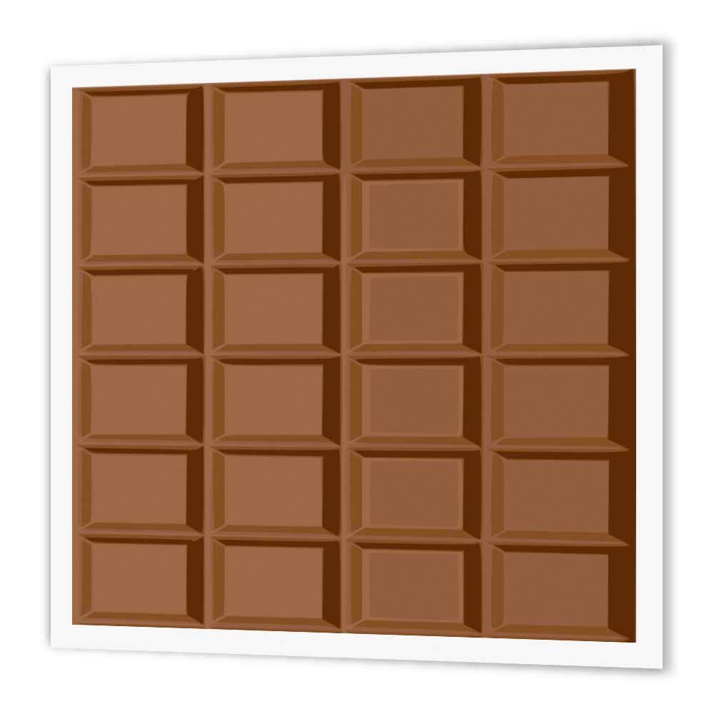 3D Rose Fun Milk Chocolate Bar Squares Design Iron-On Heat Transfer for T-Shirts & Fabric - 6x6 Inch for White Material - Perfect for Chocolate Lovers, DIY Apparel & Gift Ideas (ht_56654_2)