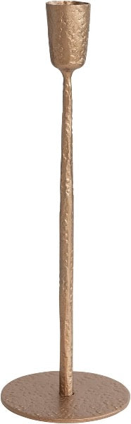 Antique Gold Hand-Forged Taper Candle Holder - Vintage Home Decor for Dining Table, Wedding Centerpiece & Romantic Ambiance