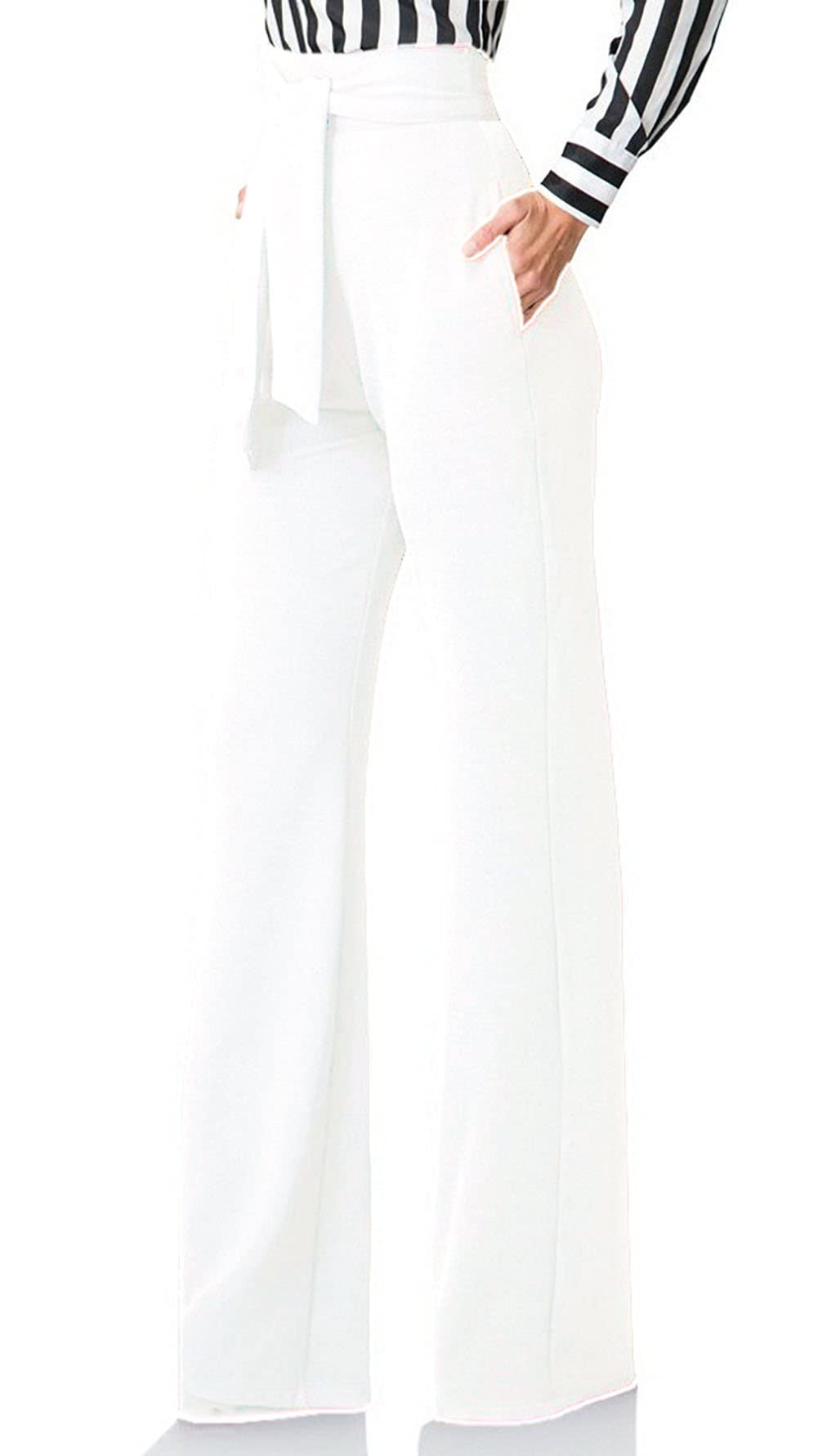 Lucuna Women's High Waisted Wide Leg Dress Pants - Professional Office Work Pants & Business Casual Trousers for Women | Perfect for Office Wear, Business Meetings & Formal Occasions