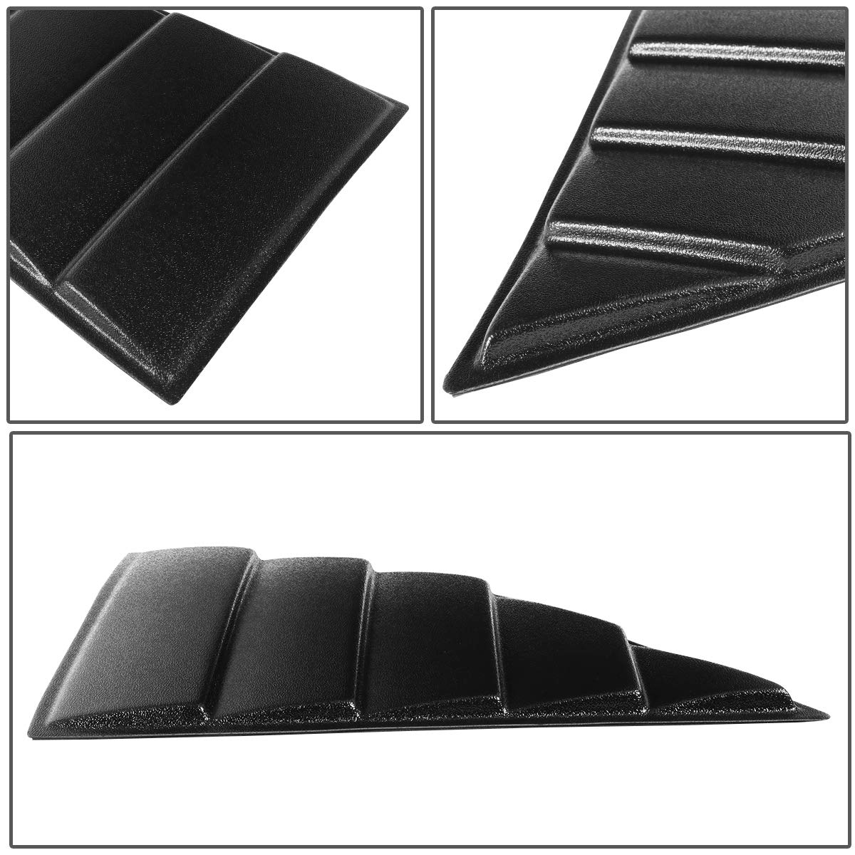 Auto Dynasty 3Pcs Tape-On Rear & Quarter Side Window Louver Sun Shade for 2008-2019 Dodge Challenger | UV Protection & Style Upgrade | Perfect for Summer Driving & Car Shows