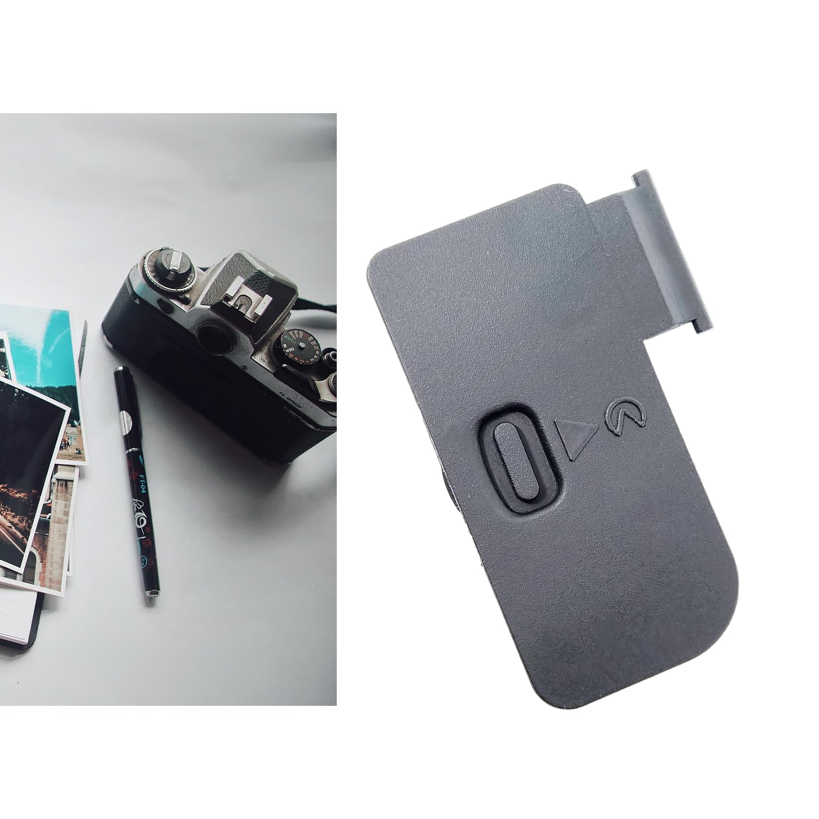 Original Nikon D500 Battery Door Cover Replacement - Durable Camera Battery Lid Repair Part for Nikon D500 DSLR - Perfect for Travel, Photography & Professional Shooting