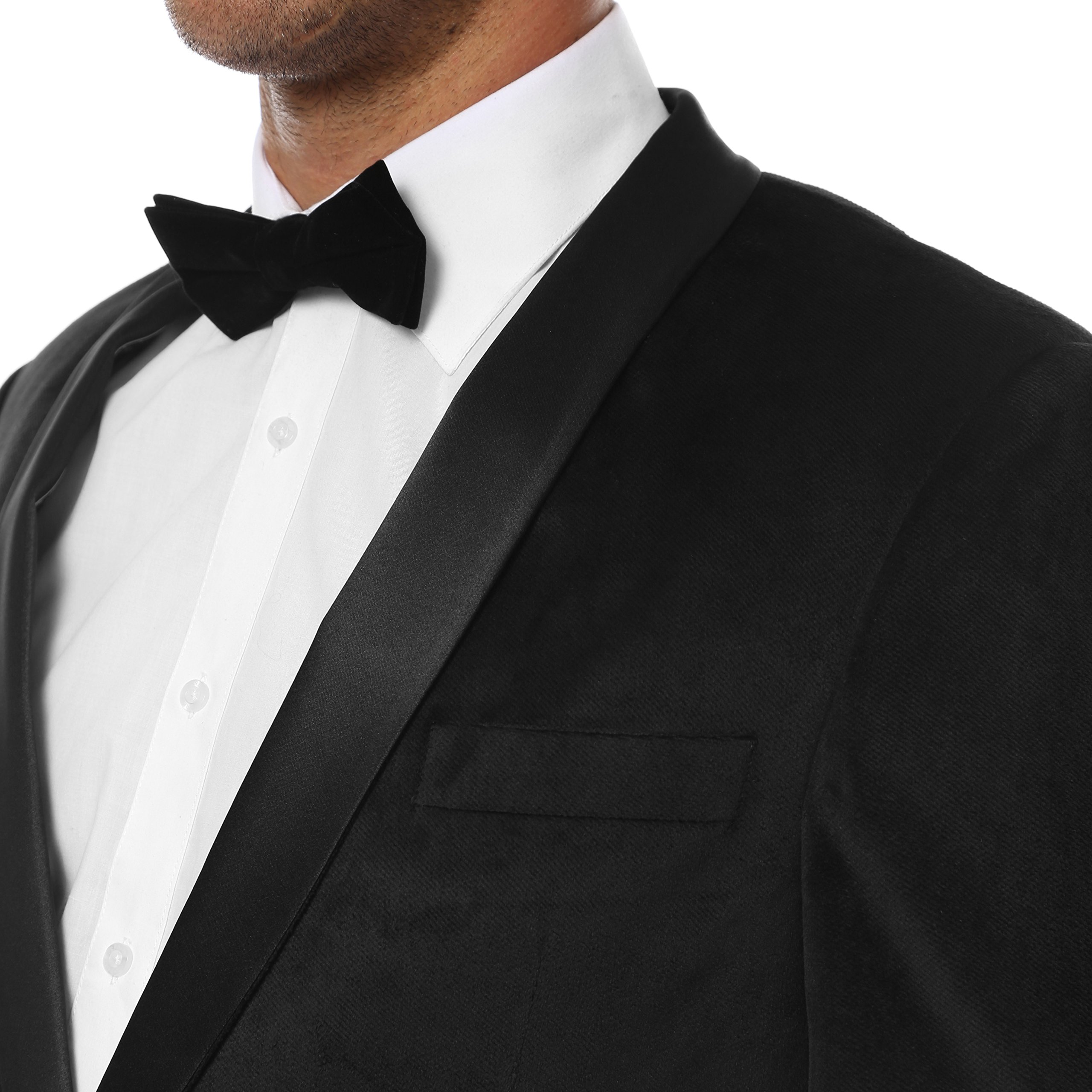 Men's Velvet Blazer - Single Button Wedding Tuxedo Jacket with Shawl Satin Lapel for Formal Events, Evening Wear & Special Occasions | Perfect for Weddings, Proms, Gala Dinners & Black Tie Events