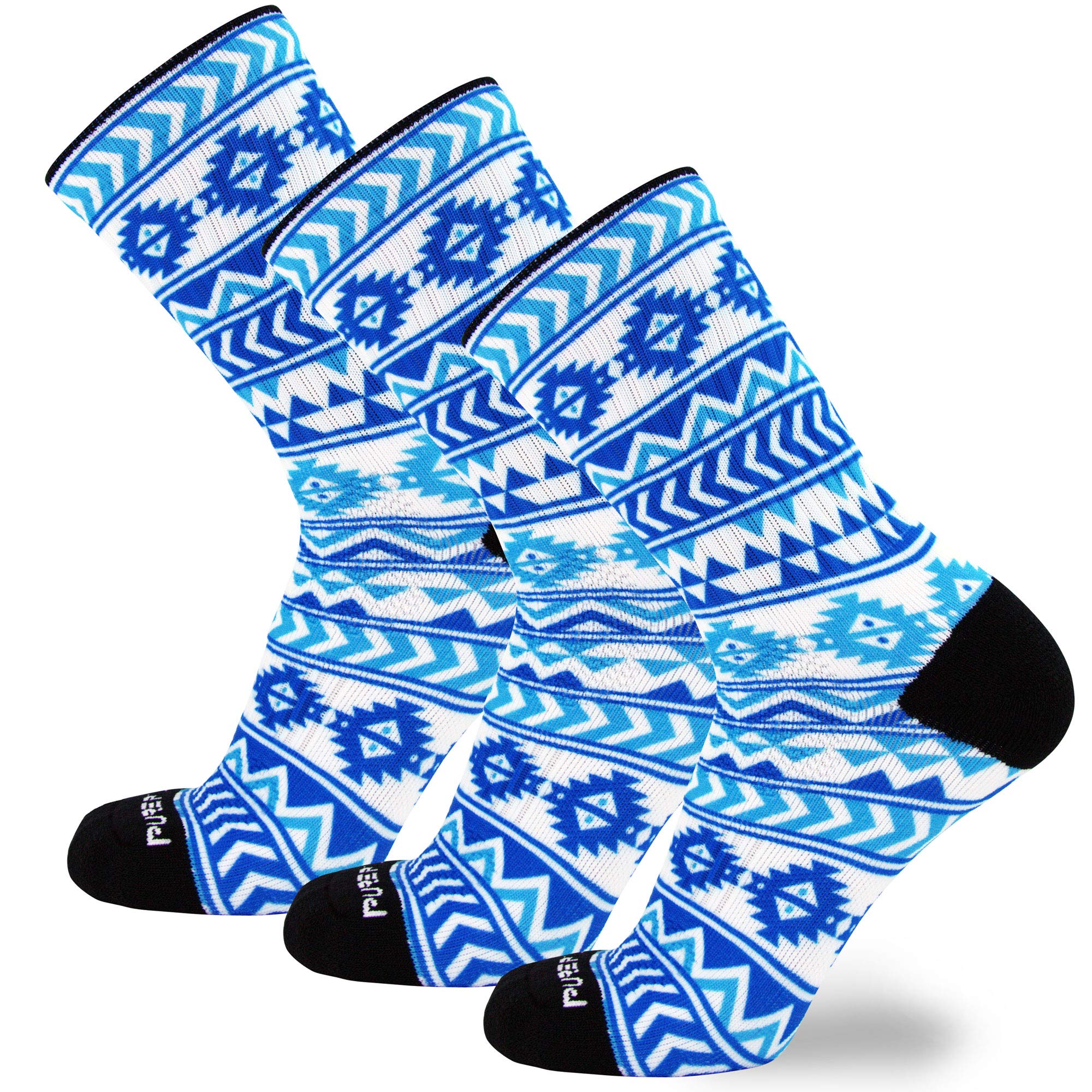 Premium Hiking Socks for Men & Women - Moisture Wicking Merino Wool Outdoor Socks with Fun Prints - Perfect for Trekking, Camping & Adventure Travel