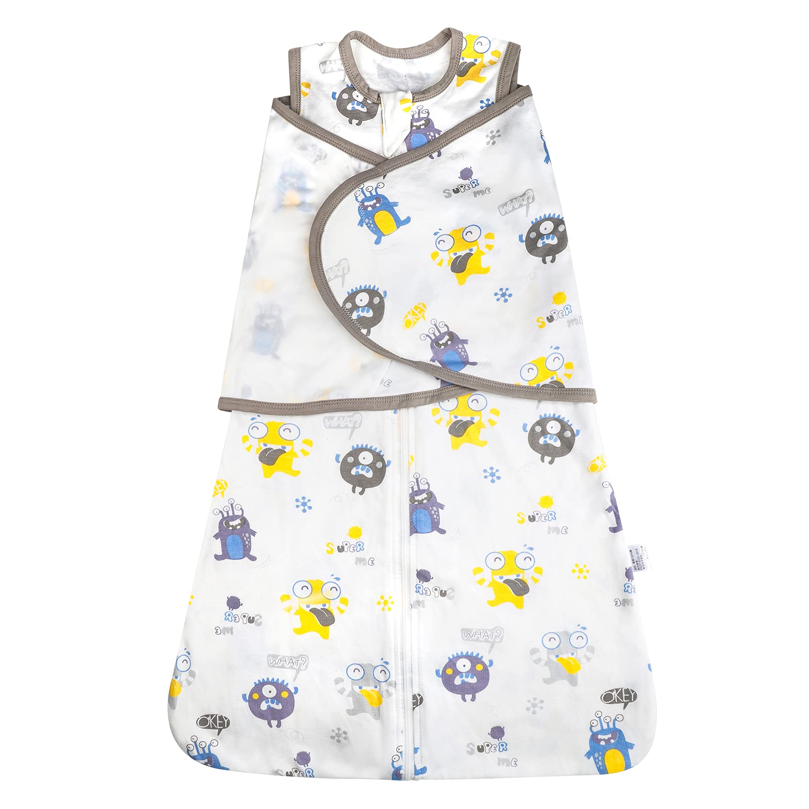 MOEMOE Baby Swaddle Blanket - Adjustable Cotton Sleep Sack for Newborns 6-12M - Perfect for Nursery & Travel