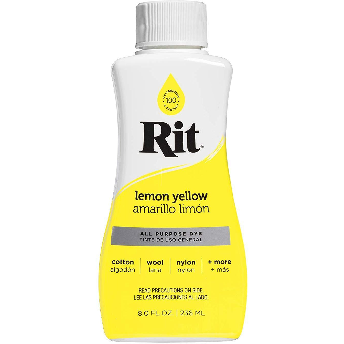 RIT All-Purpose Liquid Fabric Dye - 8 Fl. Oz (237ml) for Clothes, Shoes & Home Decor - Perfect for DIY Projects, Tie-Dye & Fabric Restoration