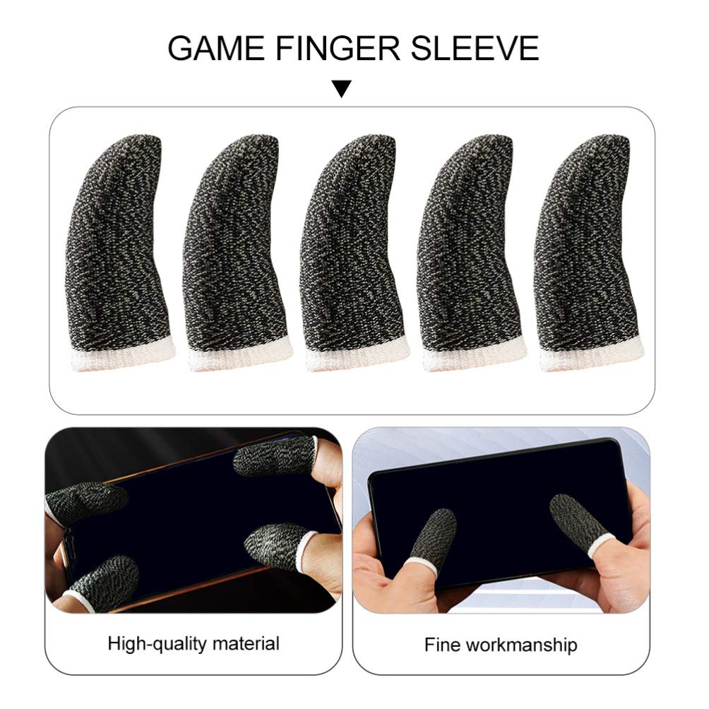 10-Pack Anti-Sweat Finger Cots for Gaming - Breathable Thumb Sleeves for Controllers & Phones | Reduce Sweat & Improve Grip | Perfect for PS5, Xbox, Switch & Mobile Gaming