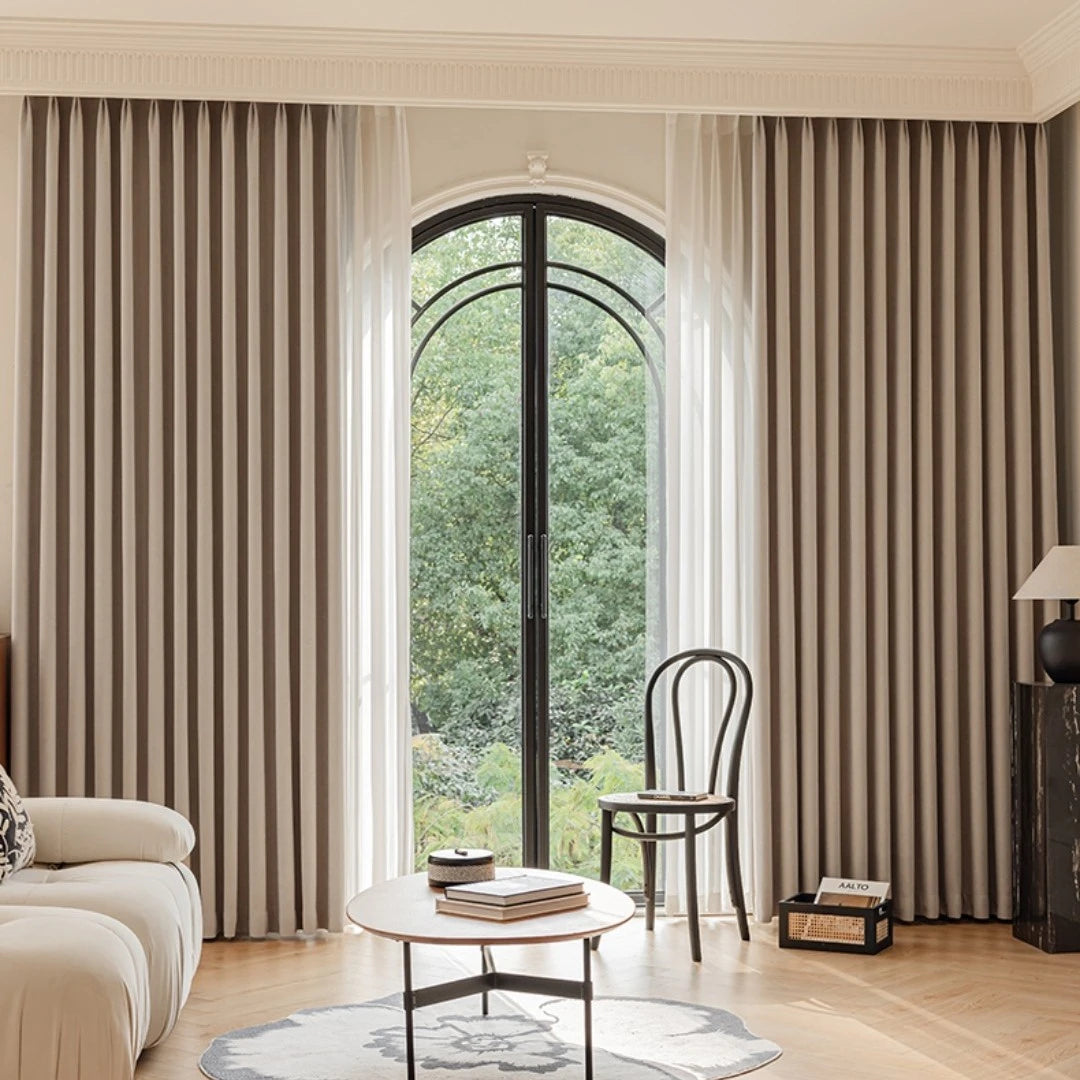 Isabel Plush Chenille Thermal Blackout Curtains for Bedroom - Custom Size, Noise Reducing, Energy Efficient, 100% Light Blocking for Better Sleep & Privacy