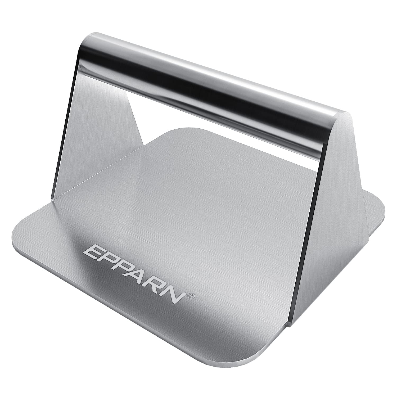 EPPARN 5.5 Inch Stainless Steel Burger Press - Non-Stick Smashed Burger Maker & Bacon Grill Press for BBQ, Flat Top Griddle - Perfect for Home Cooking, Restaurant Use, and Outdoor Grilling