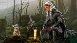 Hot Toys Ahsoka Tano & Grogu 1/6 Scale Collectible Figure Set - Star Wars The Mandalorian Action Figures for Display & Gift