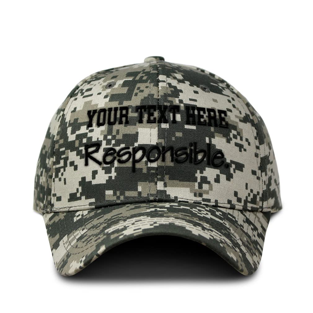 Custom Camo Baseball Cap - Adjustable Cotton Hat with Embroidery for Outdoor Sports & Hunting | Patriotic American Flag Design for Men & Women
