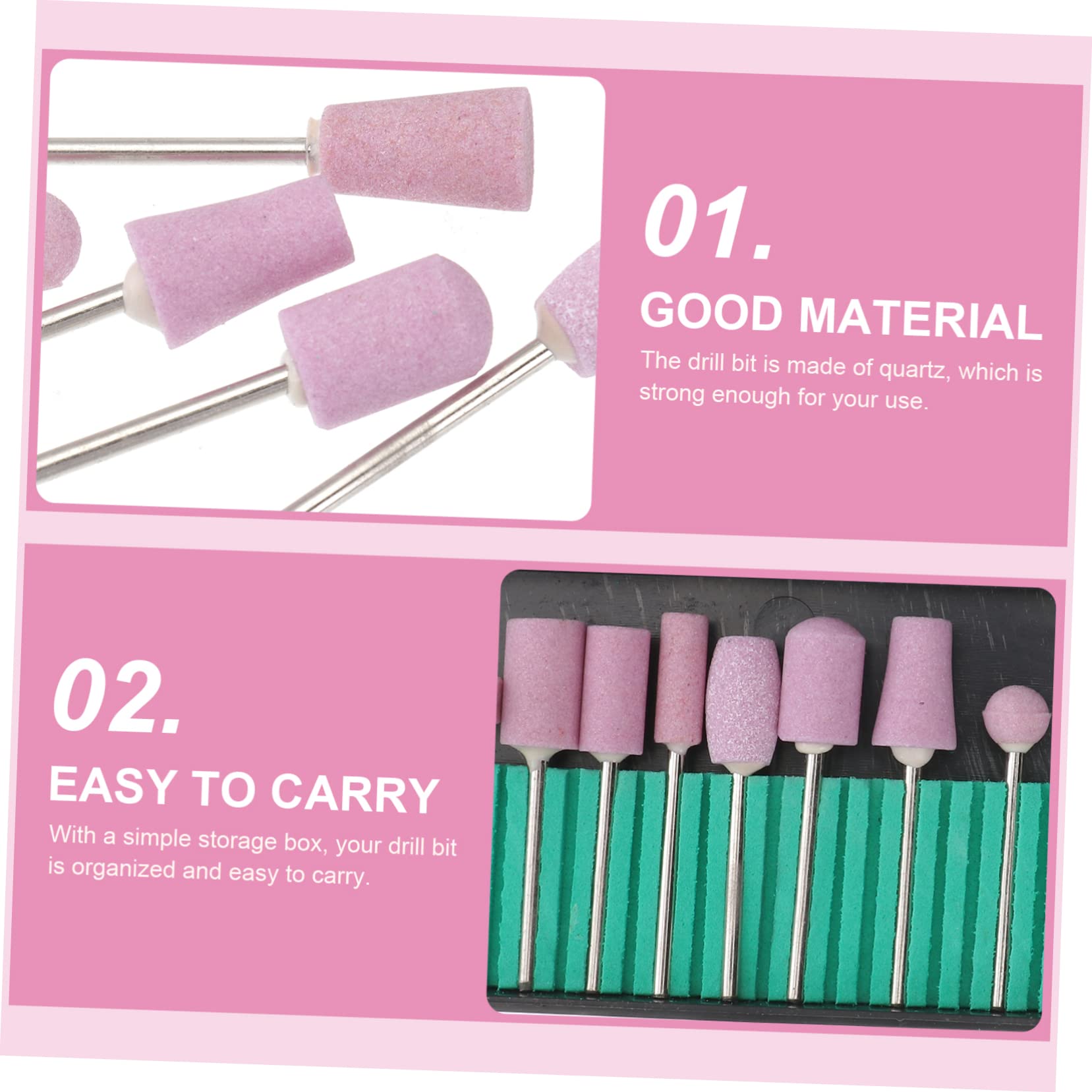 Minkissy 12-in-1 Nail Drill Bits Set - Professional Manicure Quartz Drill Kit with Cuticle Cleaner Tools for Women | Perfect for Home & Salon Nail Care, Pedicures & DIY Nail Art