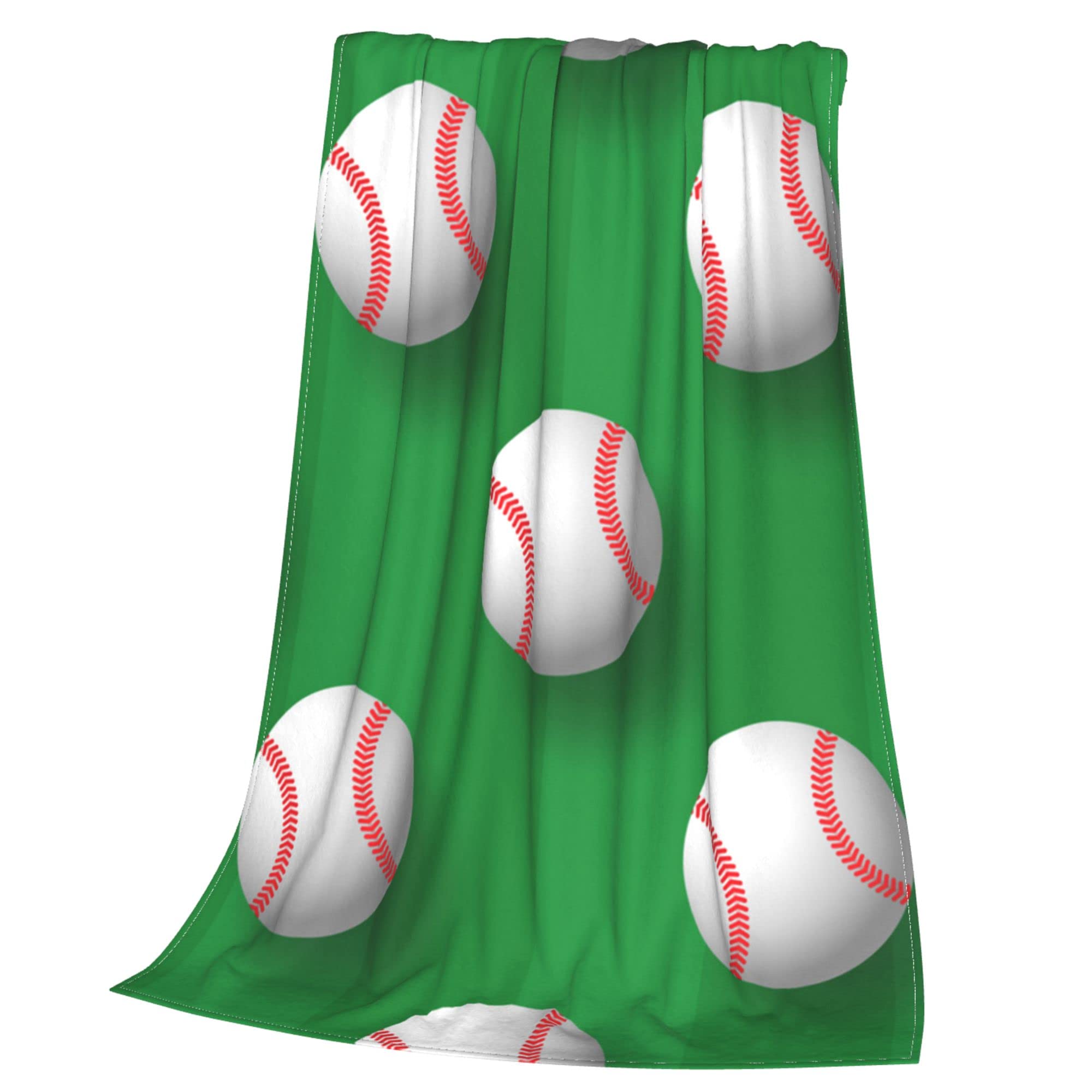 Soft Flannel Fleece Blanket - Queen & King Size Cozy Throw for Couch, Sofa & Bed | All-Season Plush Blanket in Softball Green | Perfect for Winter Warmth, Summer Comfort & Home Decor