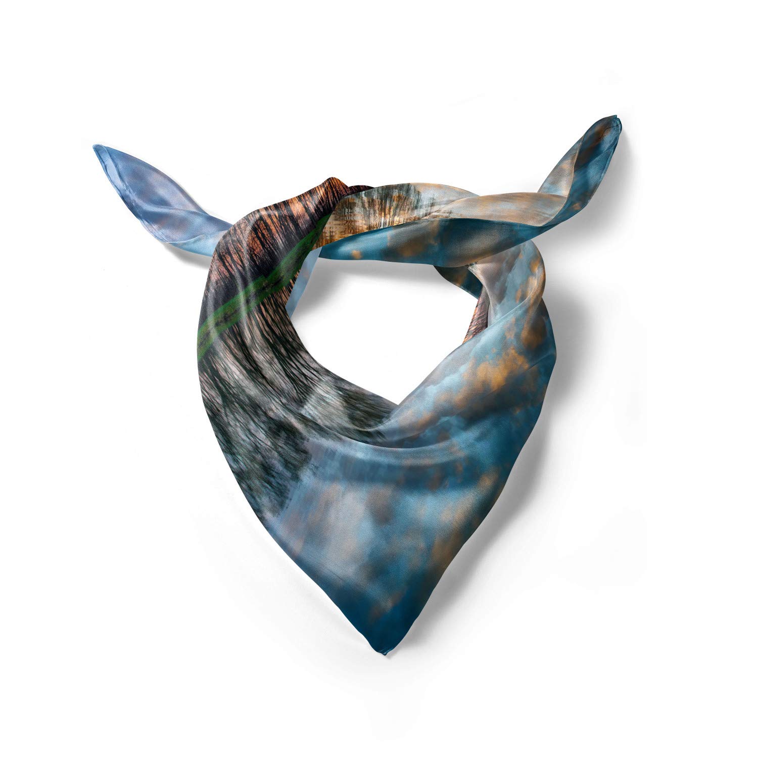 Ambesonne Colorful Head Scarf - Bohemian Sunset Print Hair Wrap for Women | Perfect for Beach, Yoga, Travel & Fashion Accessories