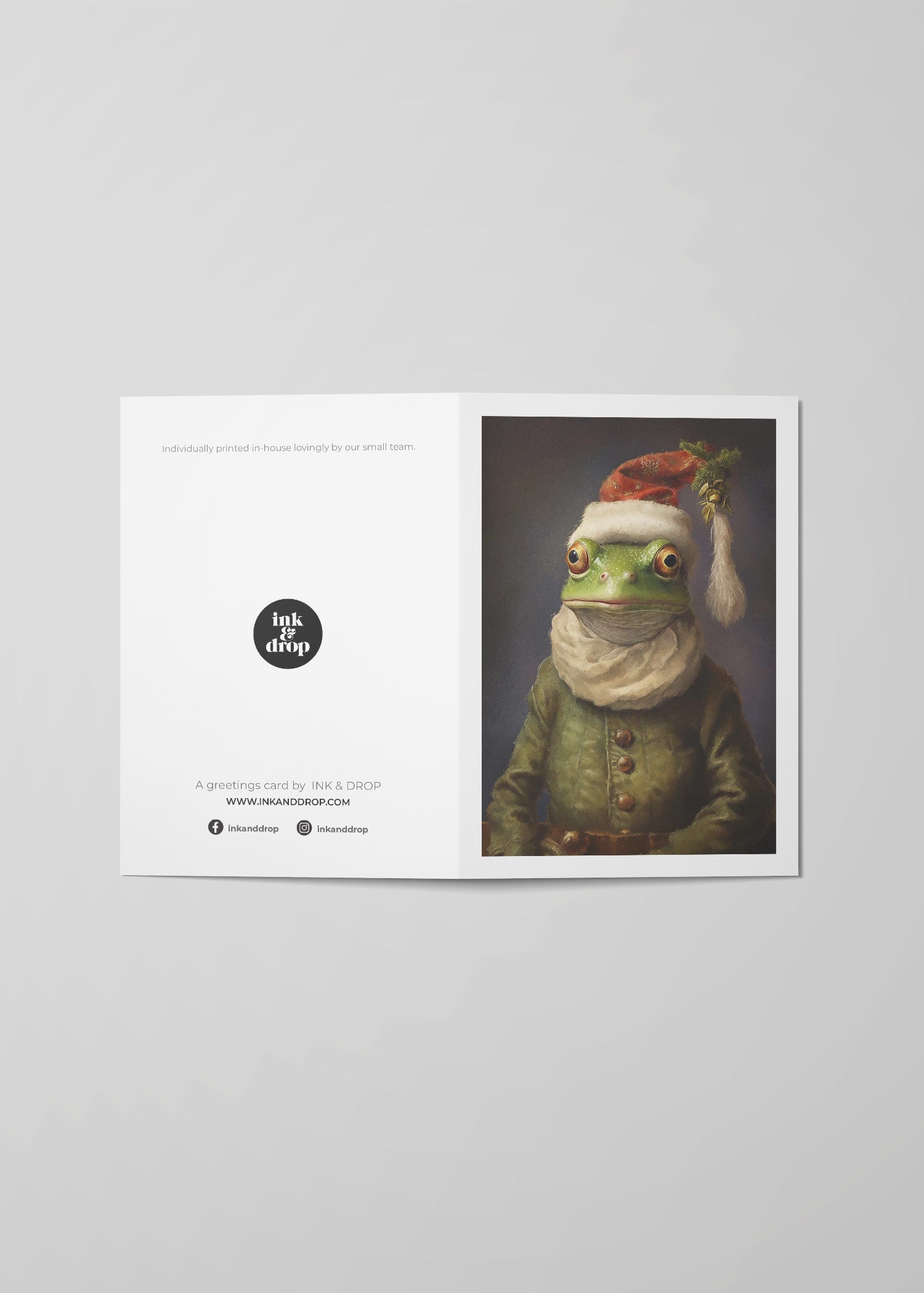 Frog A6 Christmas Greeting Cards - Festive Holiday Cards for Family & Friends | Perfect for Holiday Wishes, Office Exchanges & Seasonal Decorations