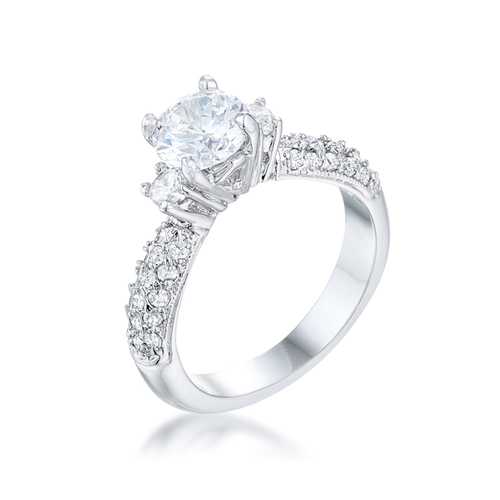 Classic Pave Bridal Ring - Elegant Wedding Band for Women, 14K Gold or Sterling Silver, Perfect for Engagement, Anniversary & Special Occasions