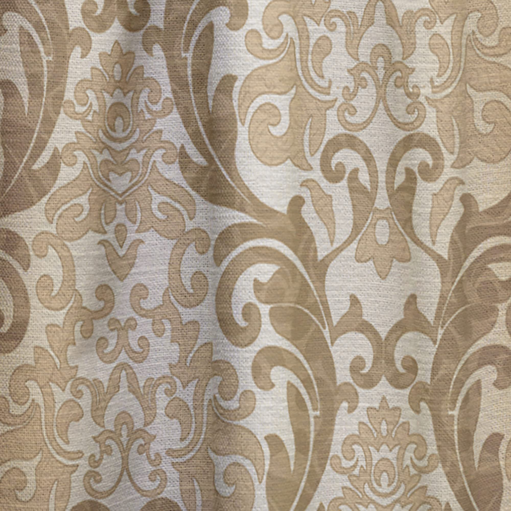 DesignQ Damask Pattern Thermal Insulated Curtains - Single Panel 52x90 Inches - Elegant Blackout Drapes for Bedroom & Living Room - Perfect for Home Decor, Privacy & Temperature Control