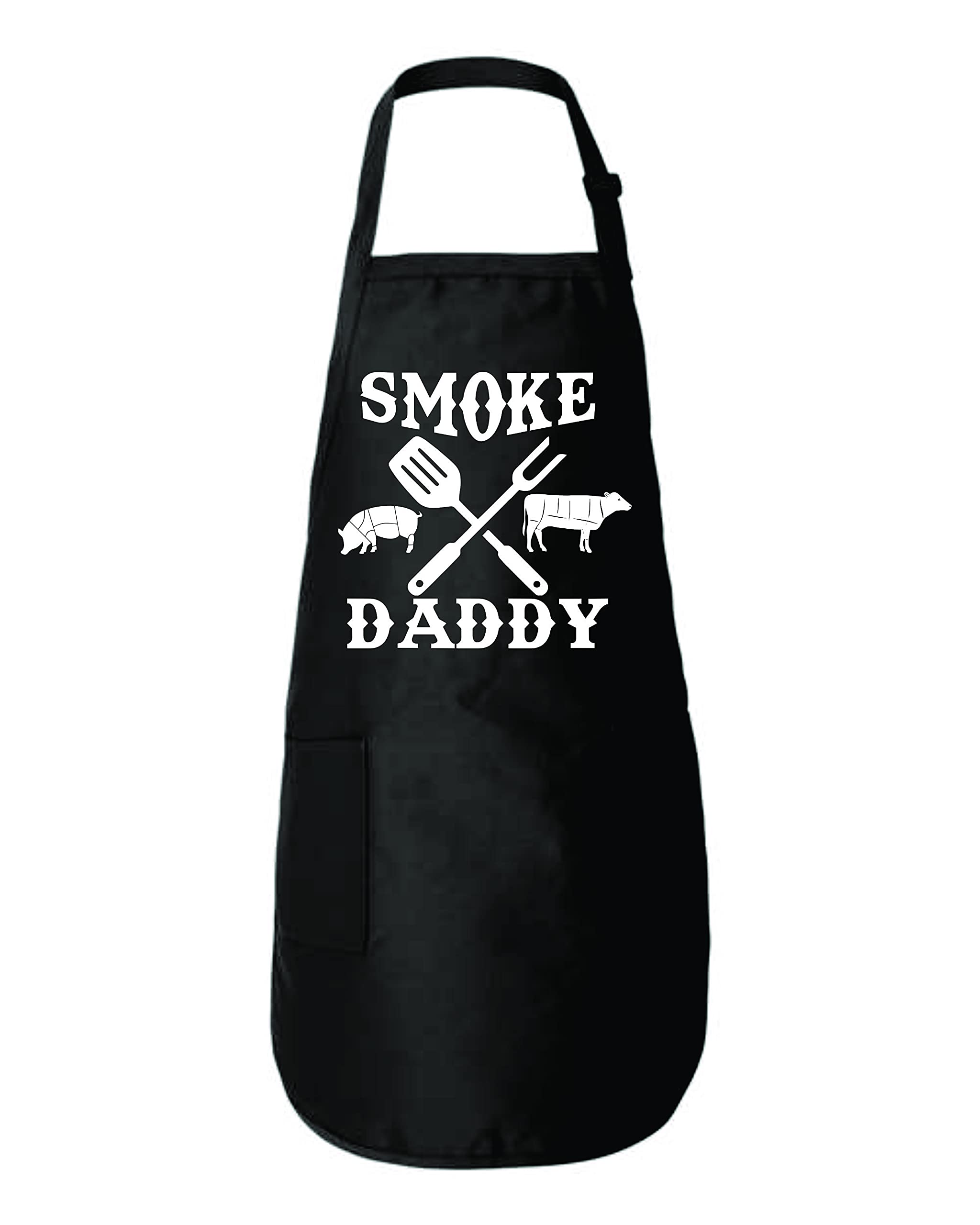 Funny BBQ Apron for Men - Smoke Daddy Grilling Apron with Slogan - Perfect for Father's Day, Smoking Meat & Outdoor Cooking Gifts