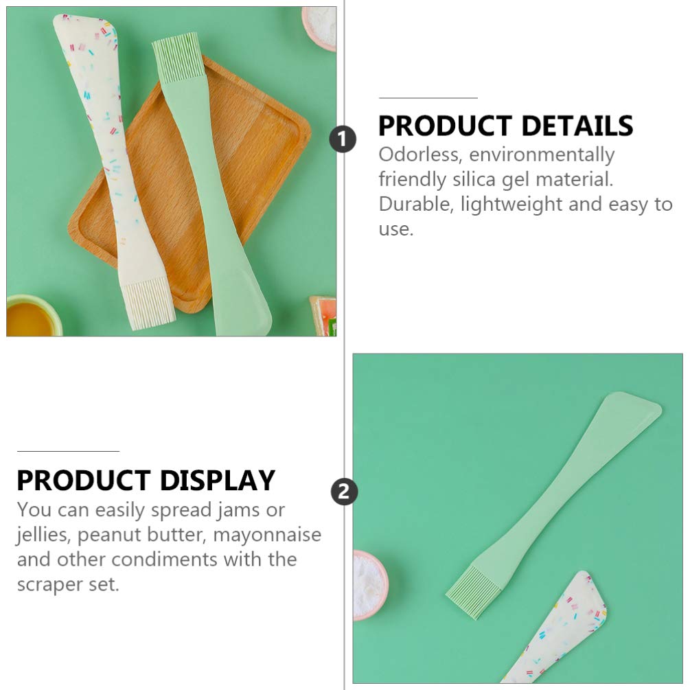 Dual Head Silicone Spatula & Oil Brush - 2-in-1 Baking Tool for Cake Decorating, Dough Scraping, Cream Spreading - Perfect for Kitchen, Baking & Cooking Essentials