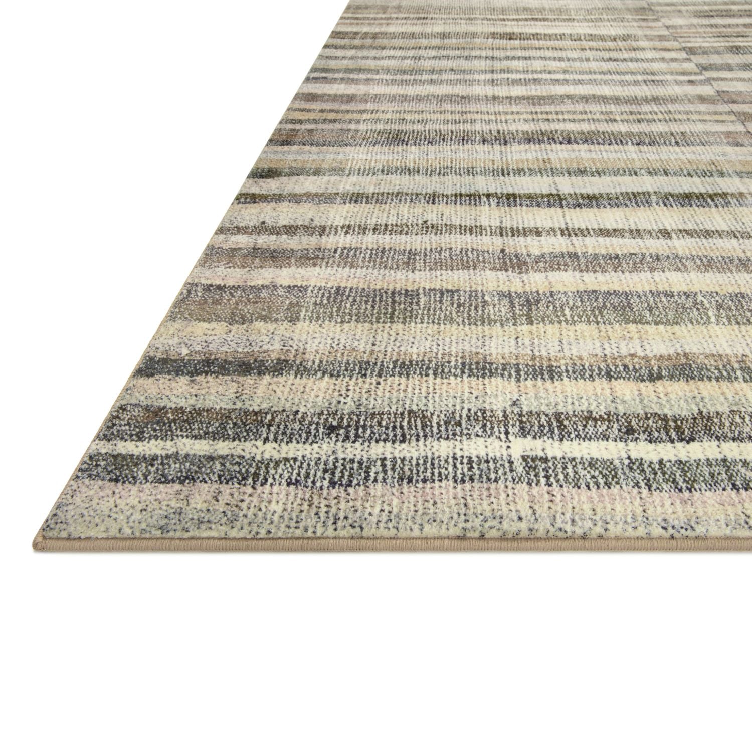 Chris Loves Julia x Loloi Humphrey Natural & Moss Rug - Soft Bohemian Area Rug for Living Room, Bedroom & Dining Room - Eco-Friendly Jute Blend Home Decor
