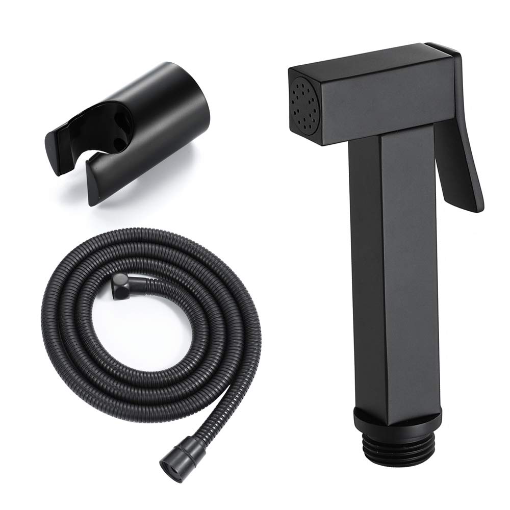 Portable Handheld Toilet Sprayer - Modern Square Brass Shower Faucet for Bathroom Cleaning, Cloth Diaper Washing & Hygiene Maintenance | Perfect for Baby Care, Pet Cleaning & Household Sanitation
