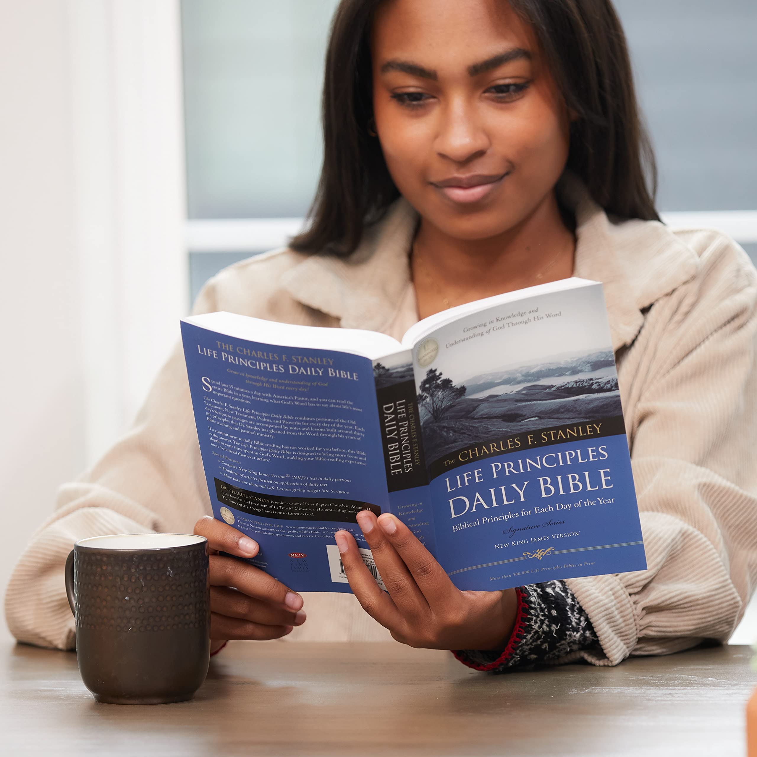 NKJV Charles F. Stanley Life Principles Daily Bible - Paperback Holy Bible, New King James Version - Perfect for Daily Devotions & Bible Study