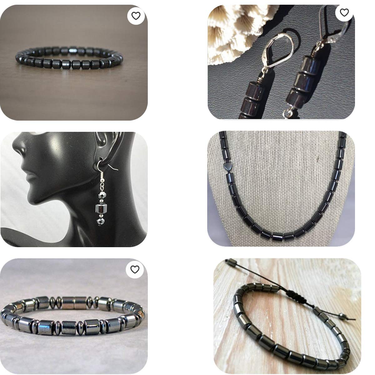Natural Black Hematite Non-Magnetic Gemstone Beads 12mm Drum Shape - Energy Stone Power Beads for Jewelry Making (15 Inch Strand) - Perfect for Bracelets, Necklaces & DIY Craft Projects