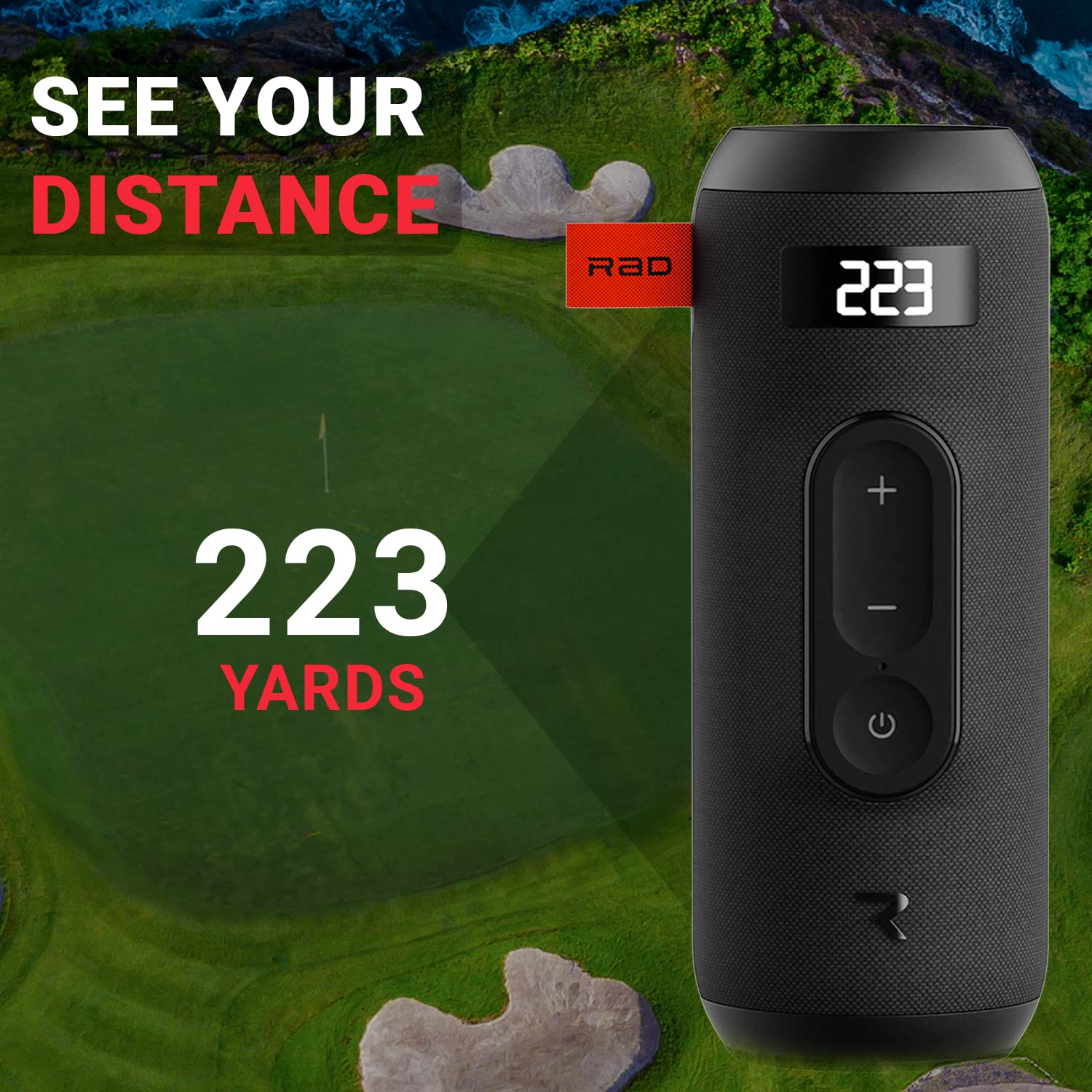Sound+ GPS Bluetooth Golf Speaker with Super Strong Magnet - IPX6 Waterproof & Power Bank - Perfect for Golf Carts & Outdoor Activities
