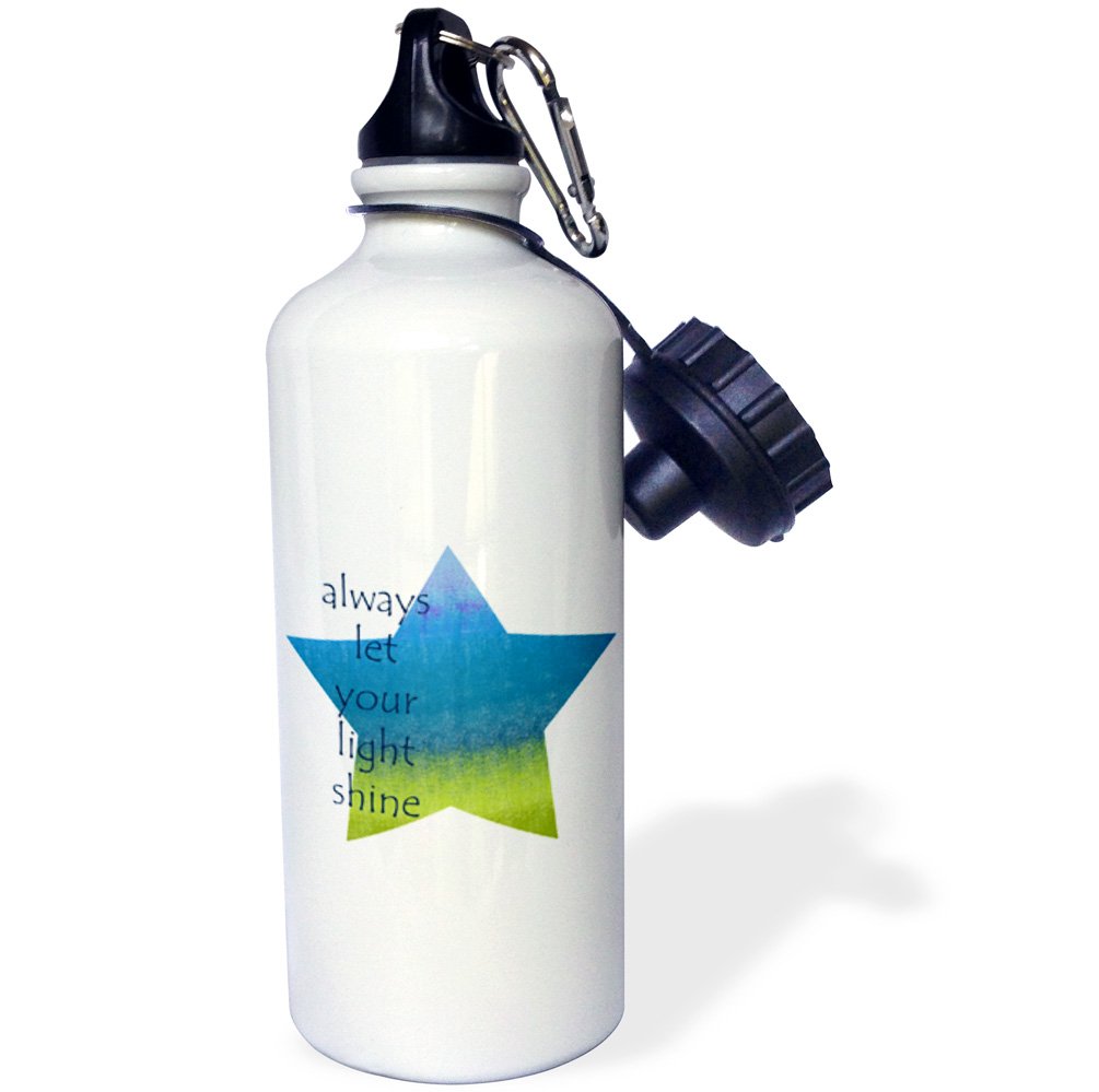 3D Rose Dachshund Dog Water Bottle 21oz - White for Pets & Sports