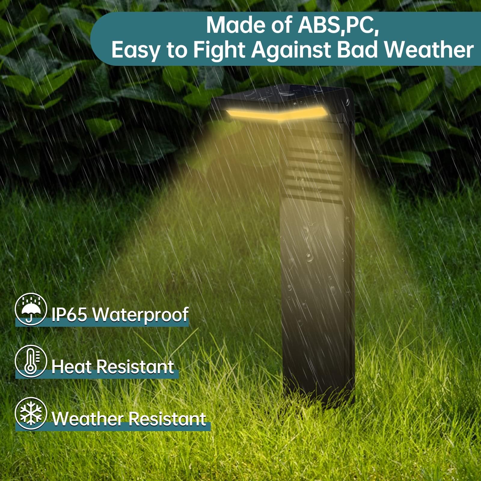 2 Pack Solar Pathway Lights Outdoor - Waterproof Solar Landscape Lights with 2 Modes (Warm/Bright) for Yard, Driveway, Sidewalk, Lawn & Garden | Solar Powered LED Walkway Lighting for Patio, Backyard & Landscape Decoration