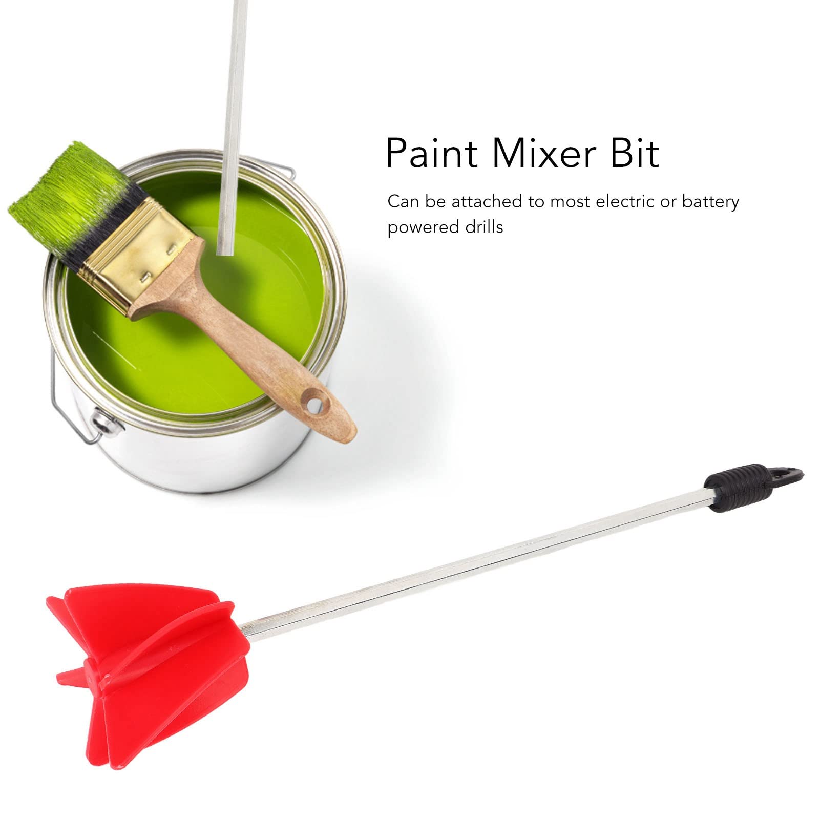 14 Inch Shank Paint Mixer Drill Attachment - Heavy Duty Paint Stirrer for 5 Gallon Buckets, Perfect for Mixing Paint, Epoxy, Drywall Mud & More - DIY & Professional Use
