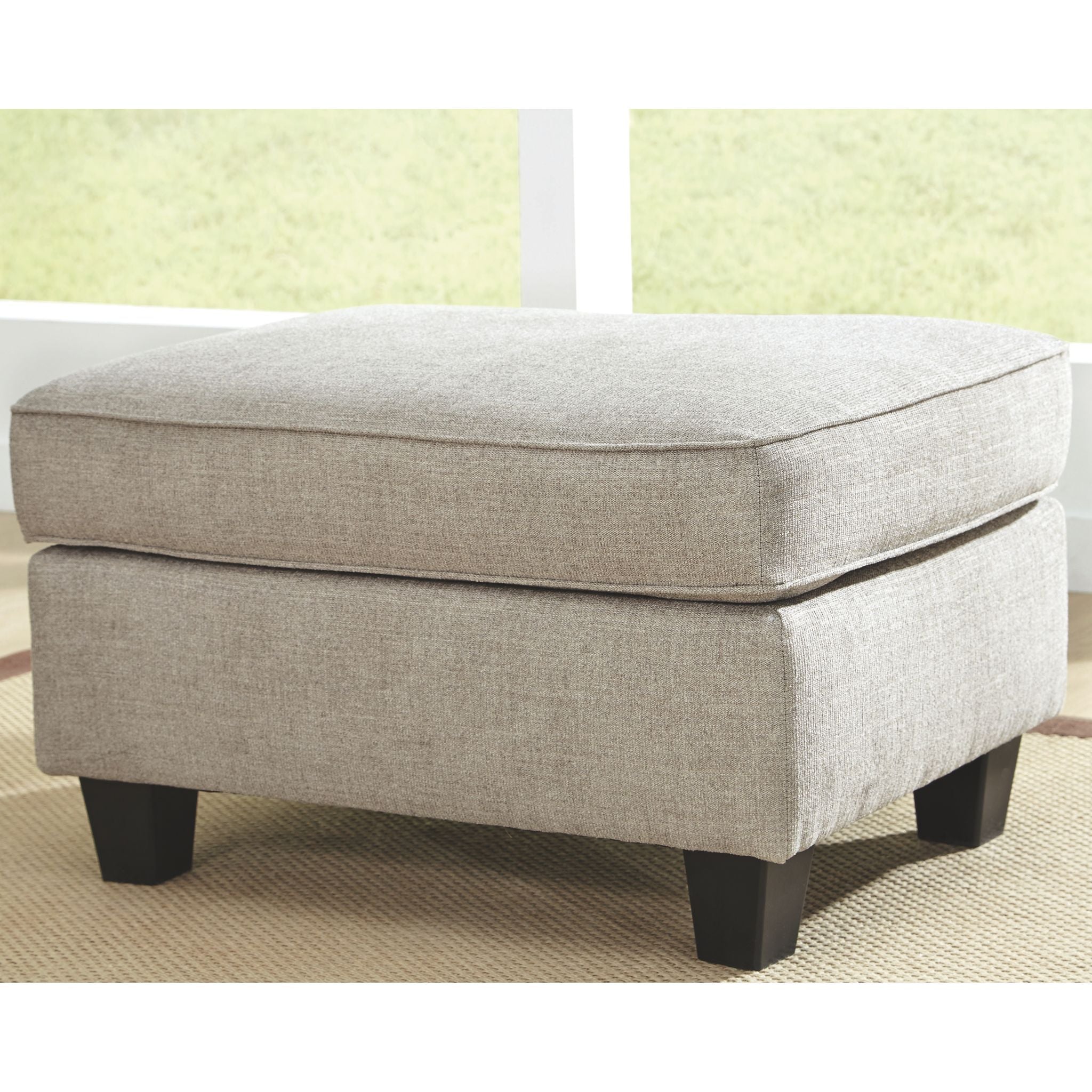 Abney Ottoman in Driftwood Finish - Stylish Storage Bench & Footrest for Living Room, Bedroom, or Entryway