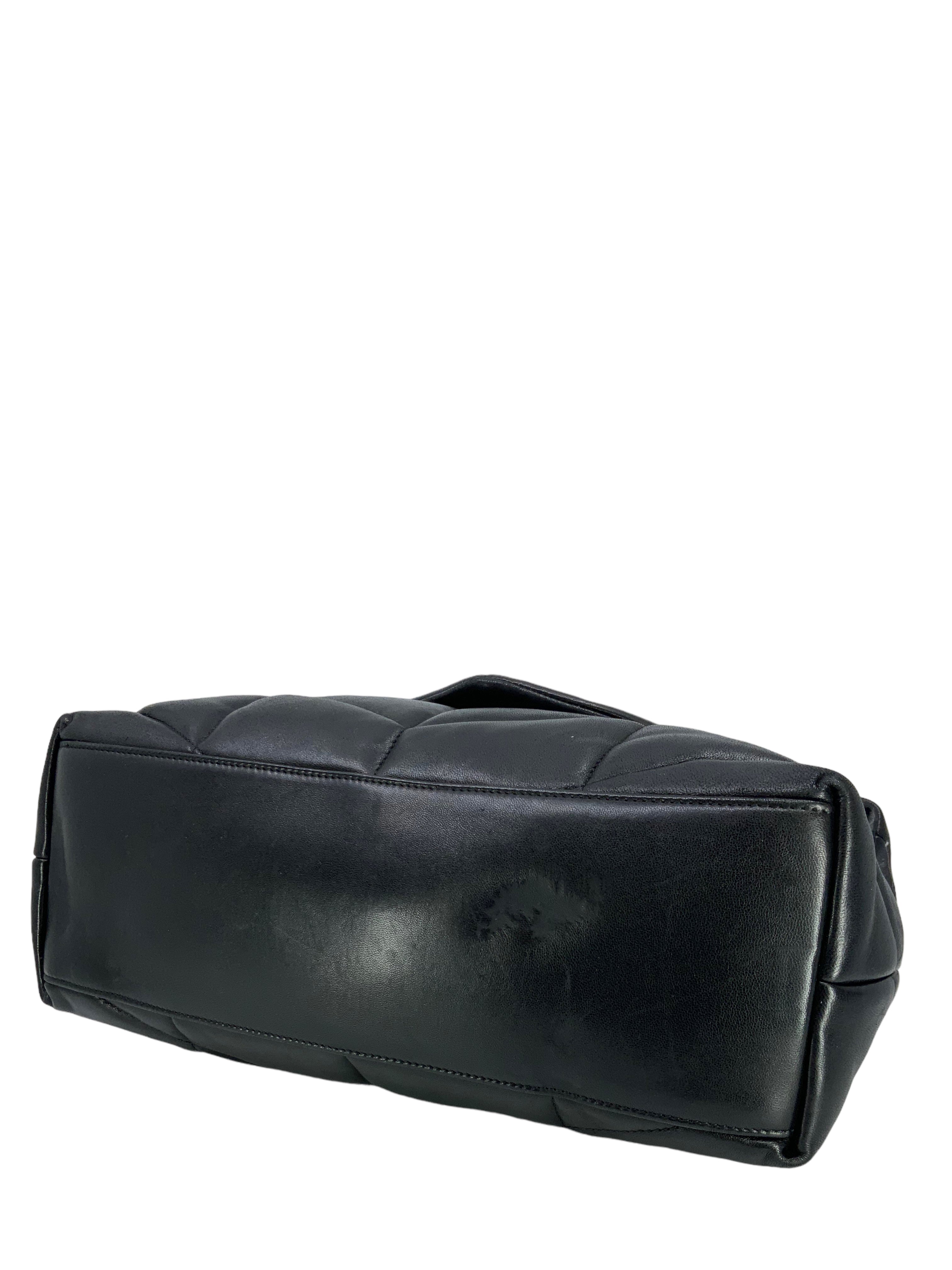 SAINT LAURENT Medium Puffer Shoulder Bag for Women | Luxury Quilted Leather Crossbody Purse | Perfect for Work, Travel & Evening Outings