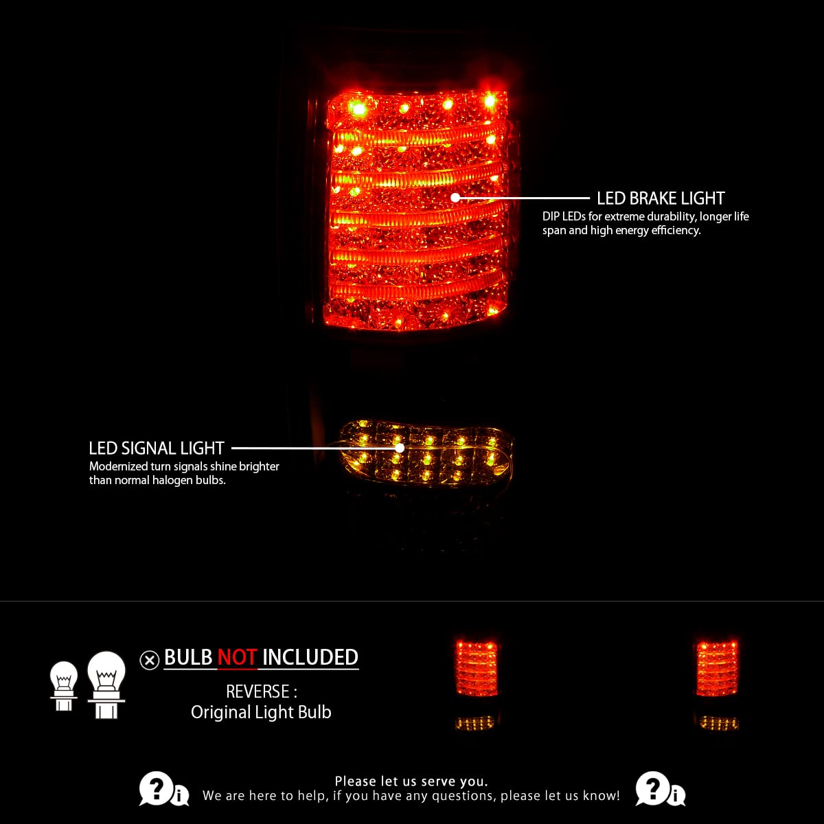 AUTOZENSATION Black Halo LED Projector Headlights & LED Tail Brake Lamps for 2007-2013 Toyota Tundra - Upgrade Your Truck Lighting for Night Driving & Off-Road Adventures
