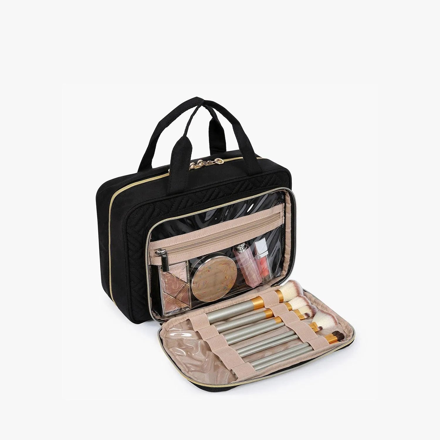 Space Saver Pro Hanging Toiletry Bag - Waterproof Travel Cosmetic Organizer for Bathroom, Camping & Gym - Compact Hanging Toiletry Case with Multiple Pockets